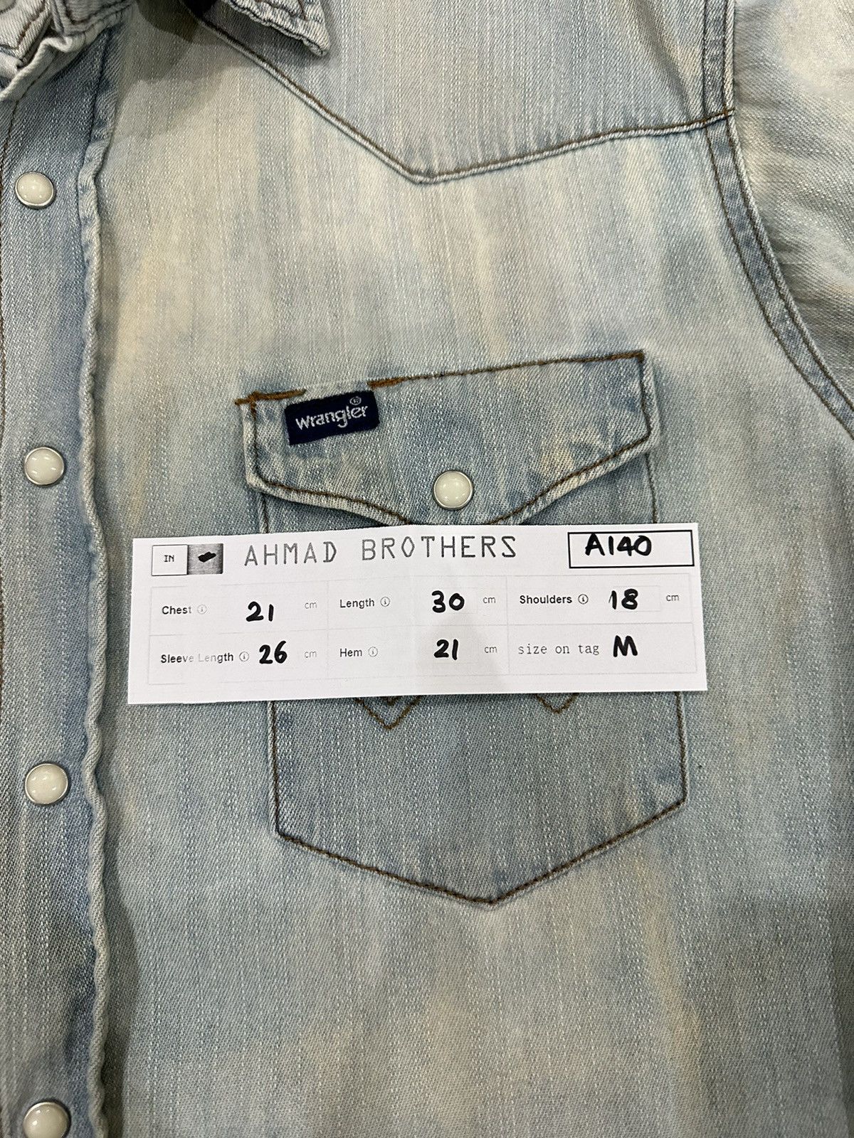 Vintage × Wrangler Vintage Western Wrangler Thrashed Shirt A140 Size US M / EU 48-50 / 2 - 11 Thumbnail