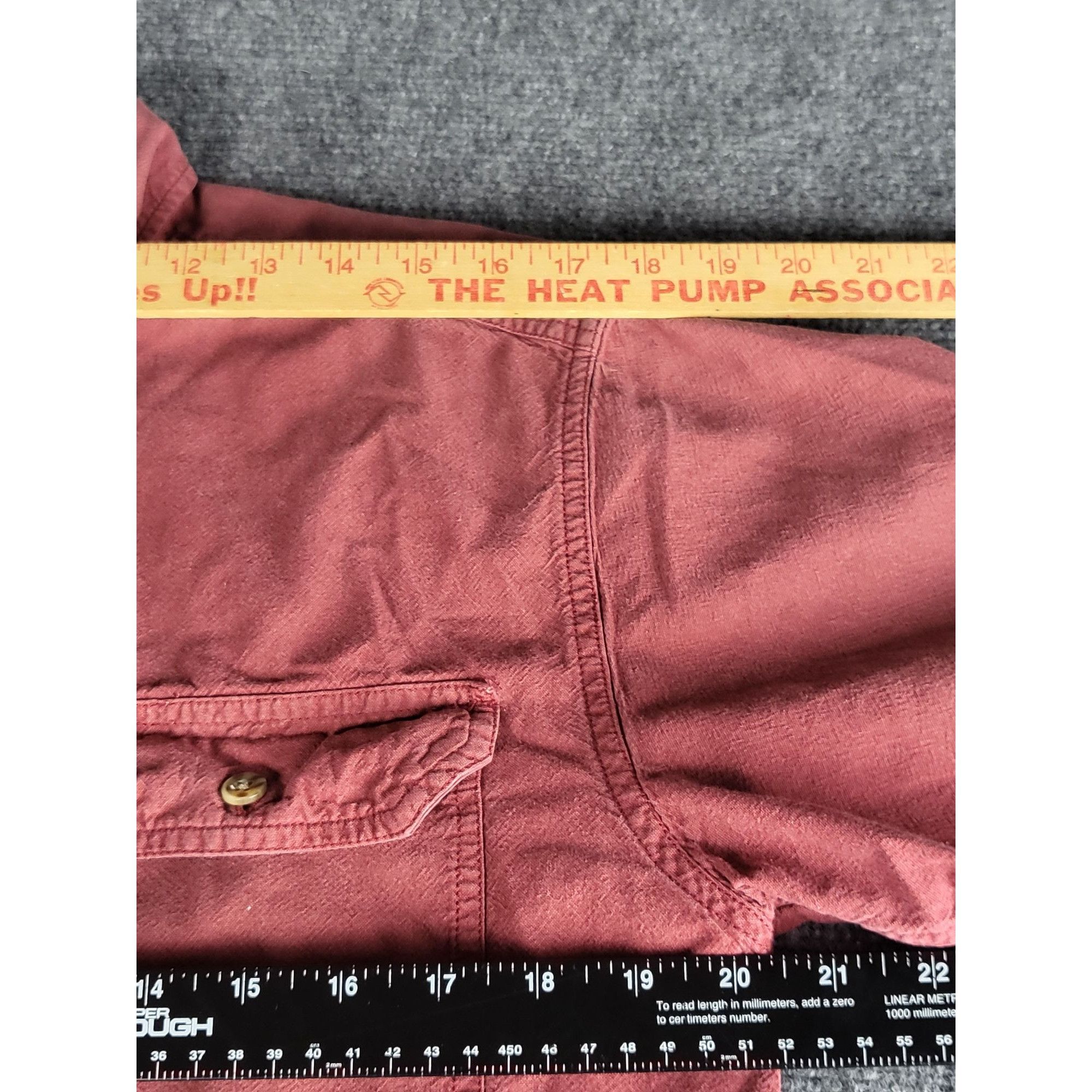 Carhartt Carhartt Button Up Shirt Mens M Crimson Solid Short Sleeve S Size US M / EU 48-50 / 2 - 6 Thumbnail