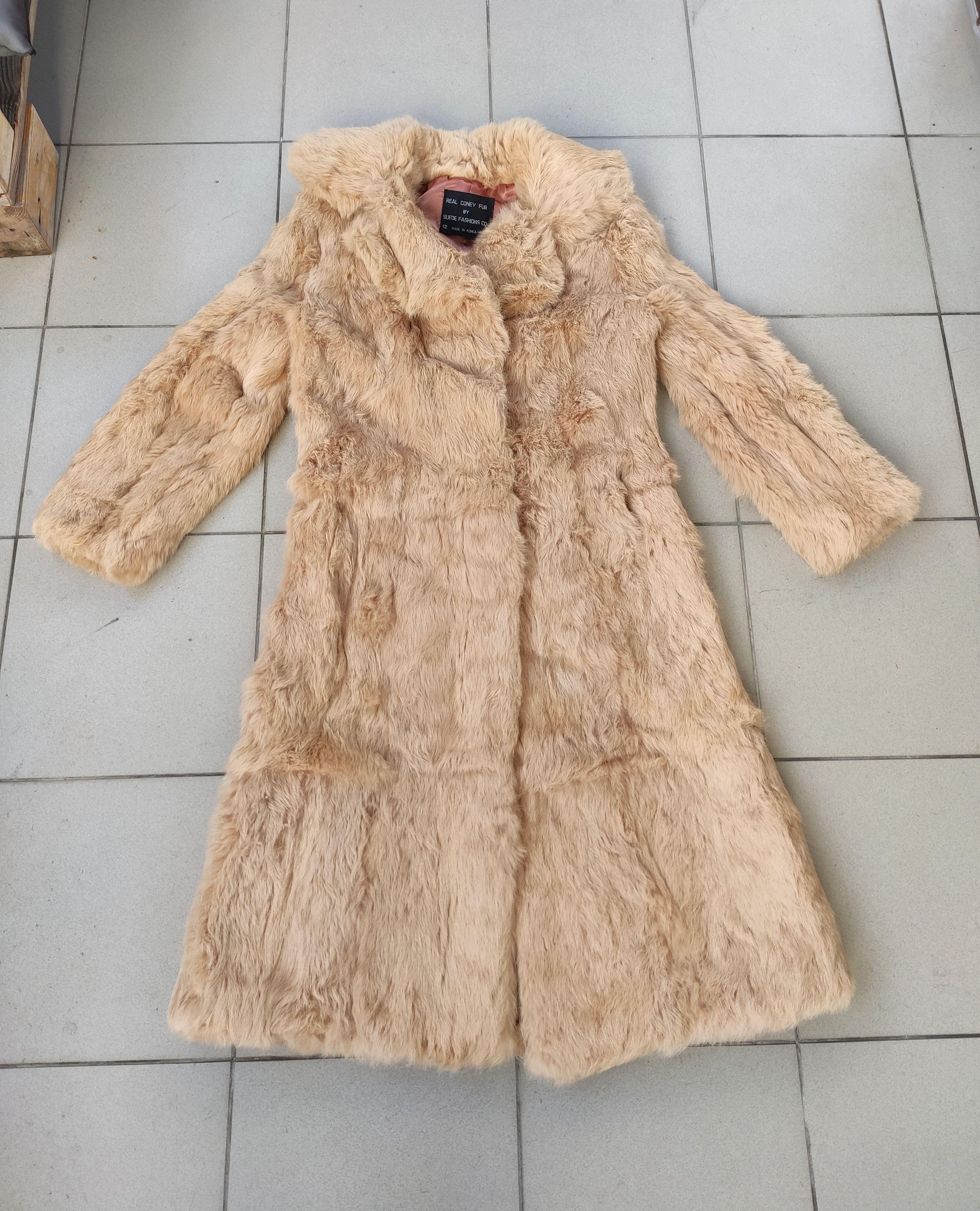 Japanese Brand Rare vintage Real Coney Fur Rabbit long coat jacket Korea Size L / US 10 / IT 46 - 10 Thumbnail