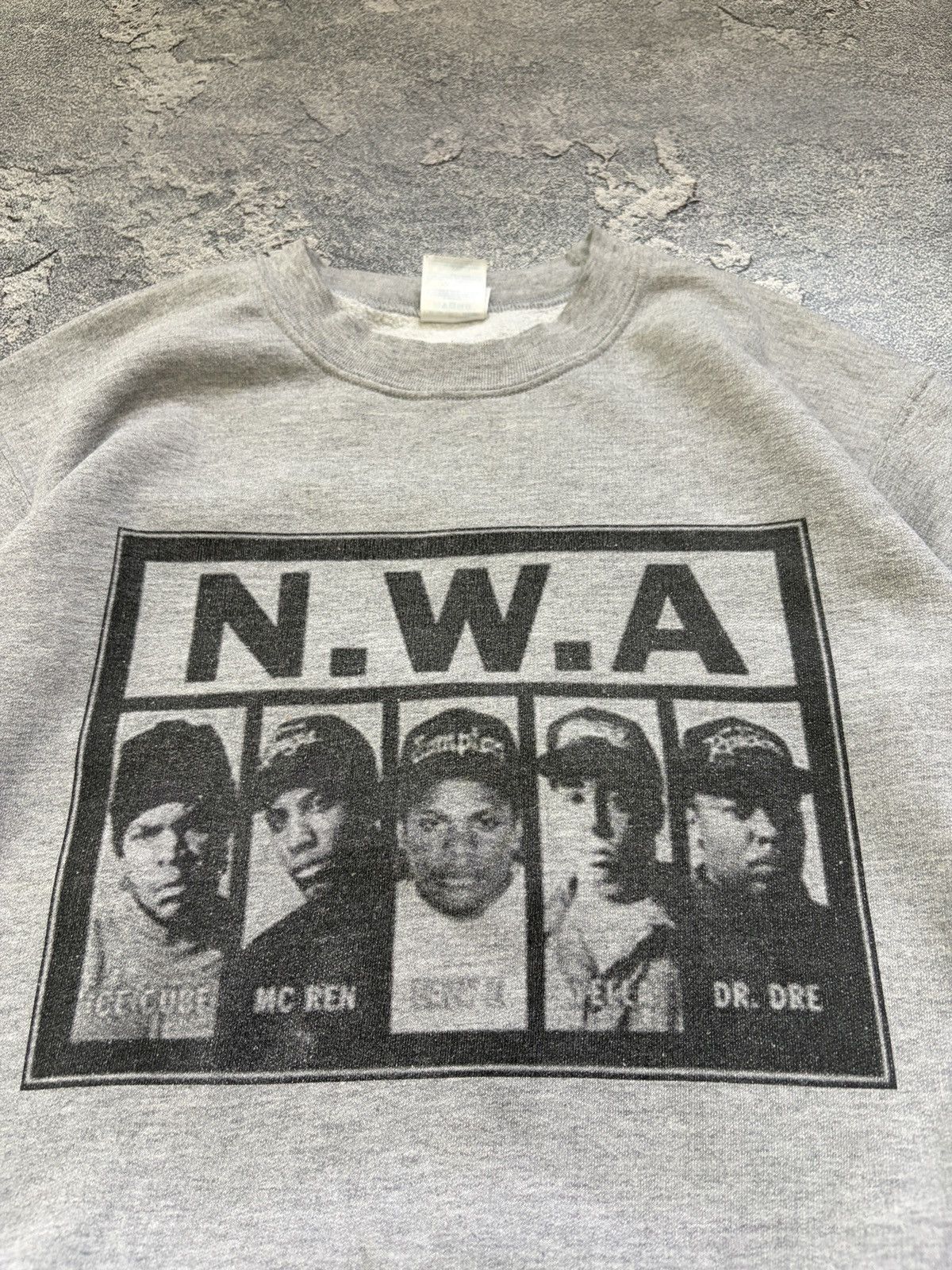 Gildan Vintage N.W.A. Hip Hop Rap Sweatshirt Grey S Size US S / EU 44-46 / 1 - 5 Thumbnail