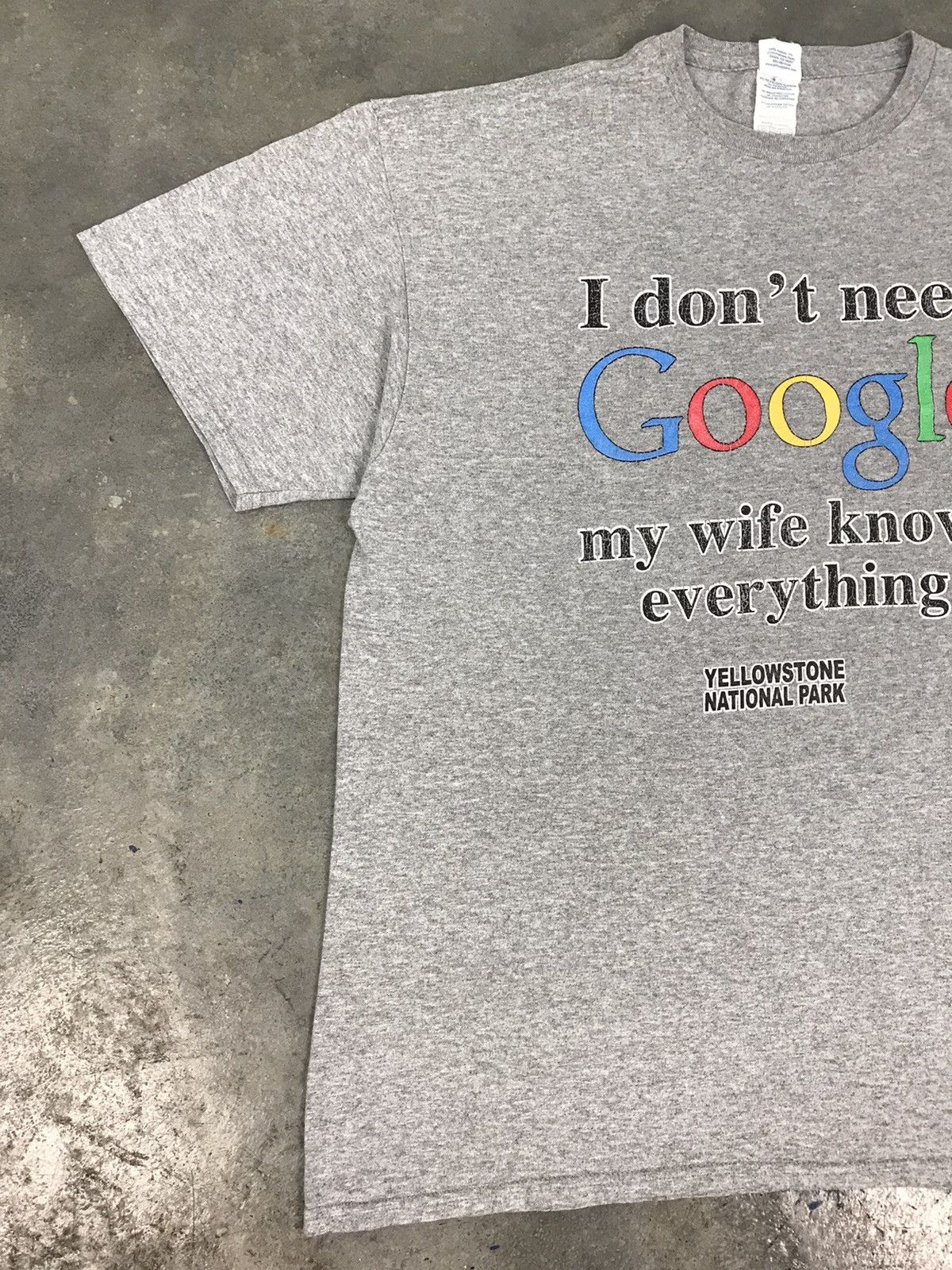 Japanese Brand I don’t need GOOGLE my wife knows everthing Humor Tee Size US XL / EU 56 / 4 - 3 Thumbnail