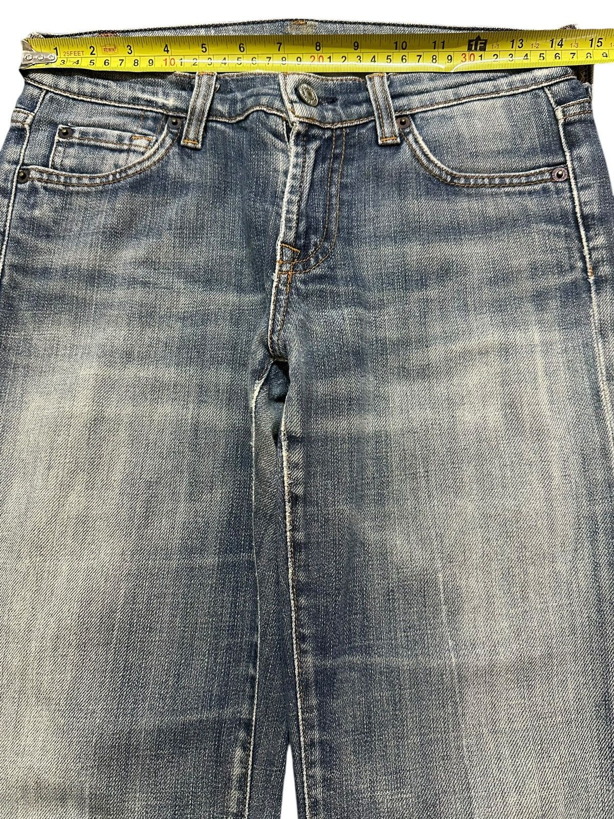 Other Vintage Japanese Brand Blue Faded Wash Style Flare Jeans Size US 28 / EU 44 - 10 Thumbnail