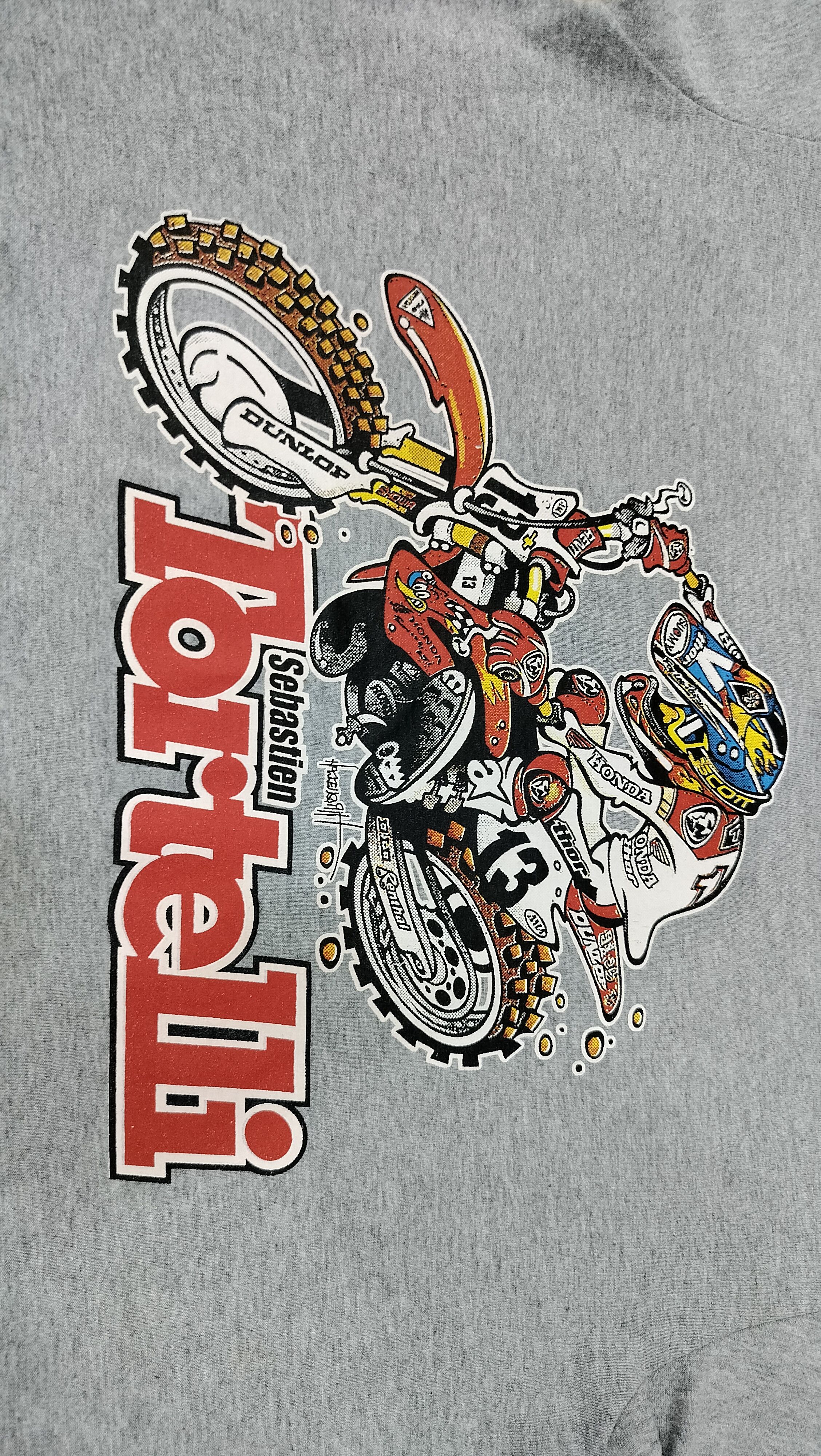 Vintage Rare Vintage Sebastien Tortelli motorcross tshirt Size US M / EU 48-50 / 2 - 2 Thumbnail