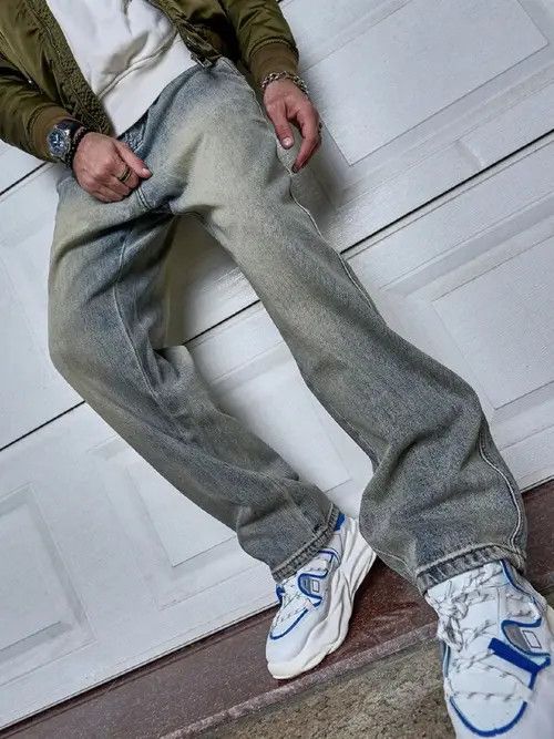 Other VINTAGE washed retro 90s denim jeans Size US 36 / EU 52 - 3 Thumbnail