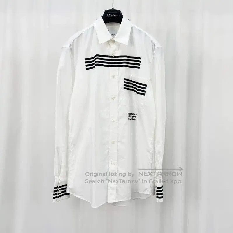 Burberry Burberry Long Sleeve Cotton Striped Shirt. Size US M / EU 48-50 / 2 - 1 Thumbnail