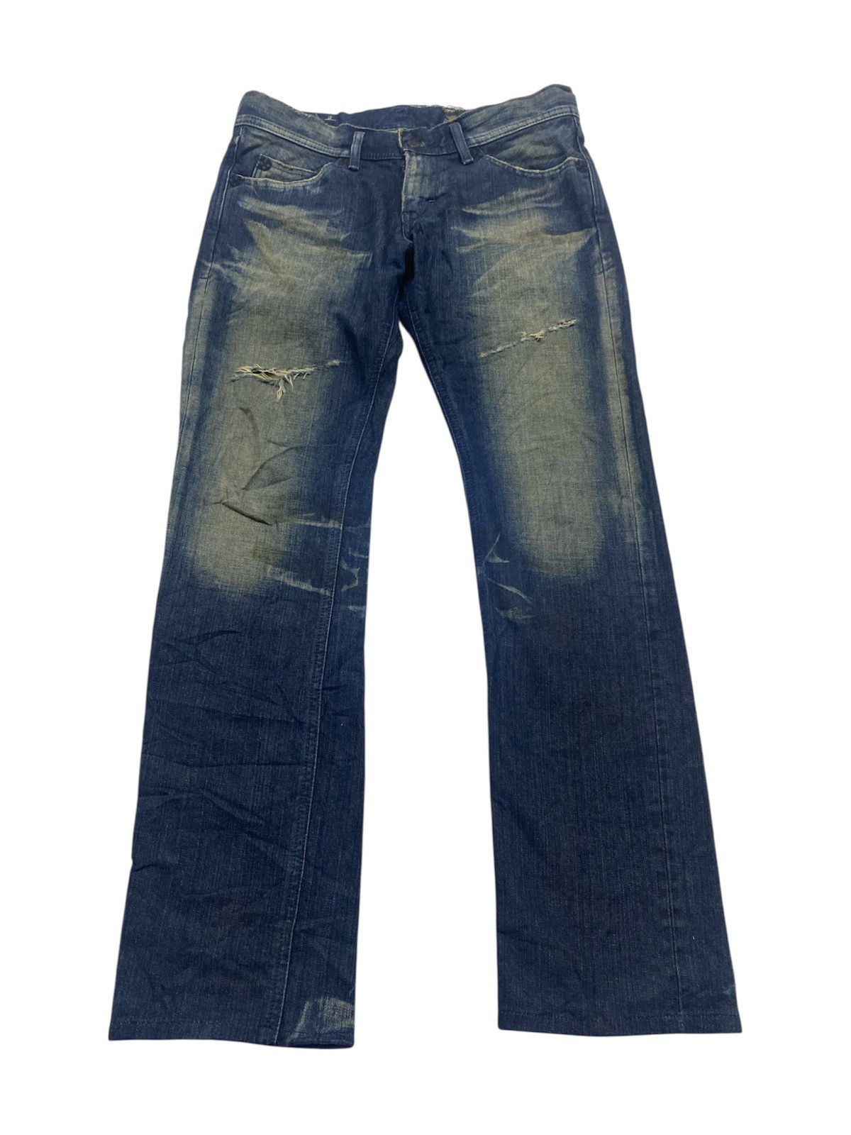 Lee Lee Rider Dirty Washed Style Denim Size US 32 / EU 48 - 2 Thumbnail
