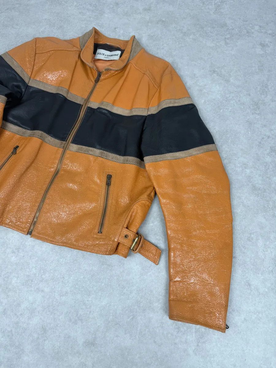 Dolce & Gabbana AW2001 Dolce & Gabbana Orange Prototype Leather Satin Jacket Size US M / EU 48-50 / 2 - 13 Thumbnail