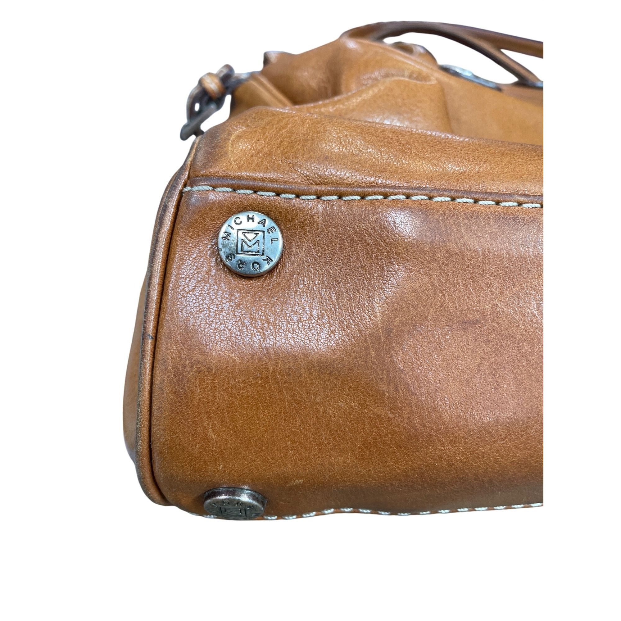 Michael Kors Michael Kors Authentic Brown Leather Satchel Handbag SKU 971 Size ONE SIZE - 8 Thumbnail