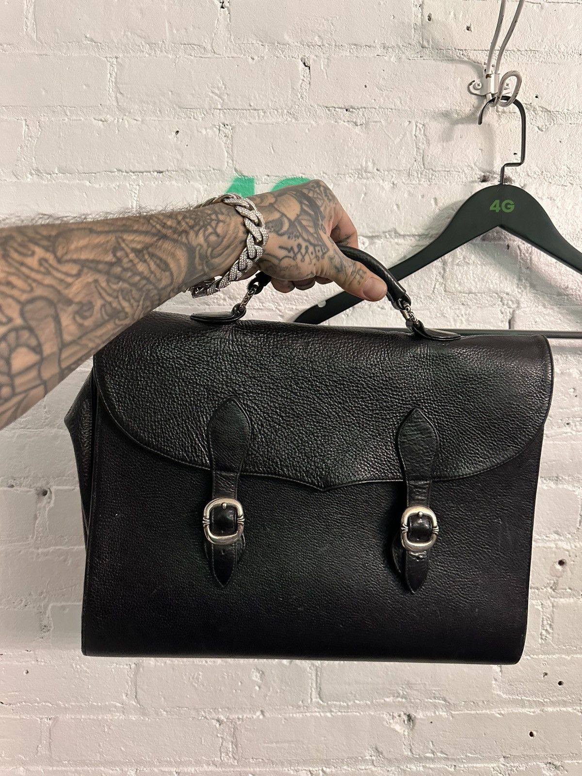 Chrome Hearts CHROME HEARTS STUDDED LEATHER BRIEFCASE BAG Size ONE SIZE - 5 Thumbnail