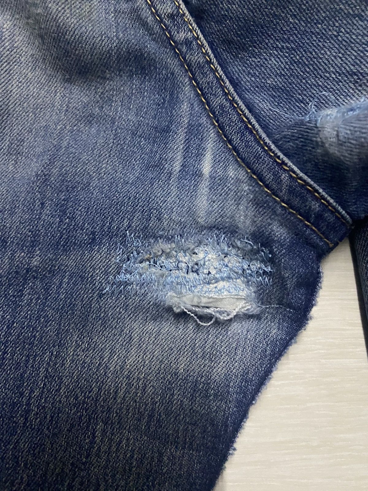 Japanese Brand Vintage Japanese Brand Repaired Style Distressed Slim Fit Size US 34 / EU 50 - 9 Thumbnail