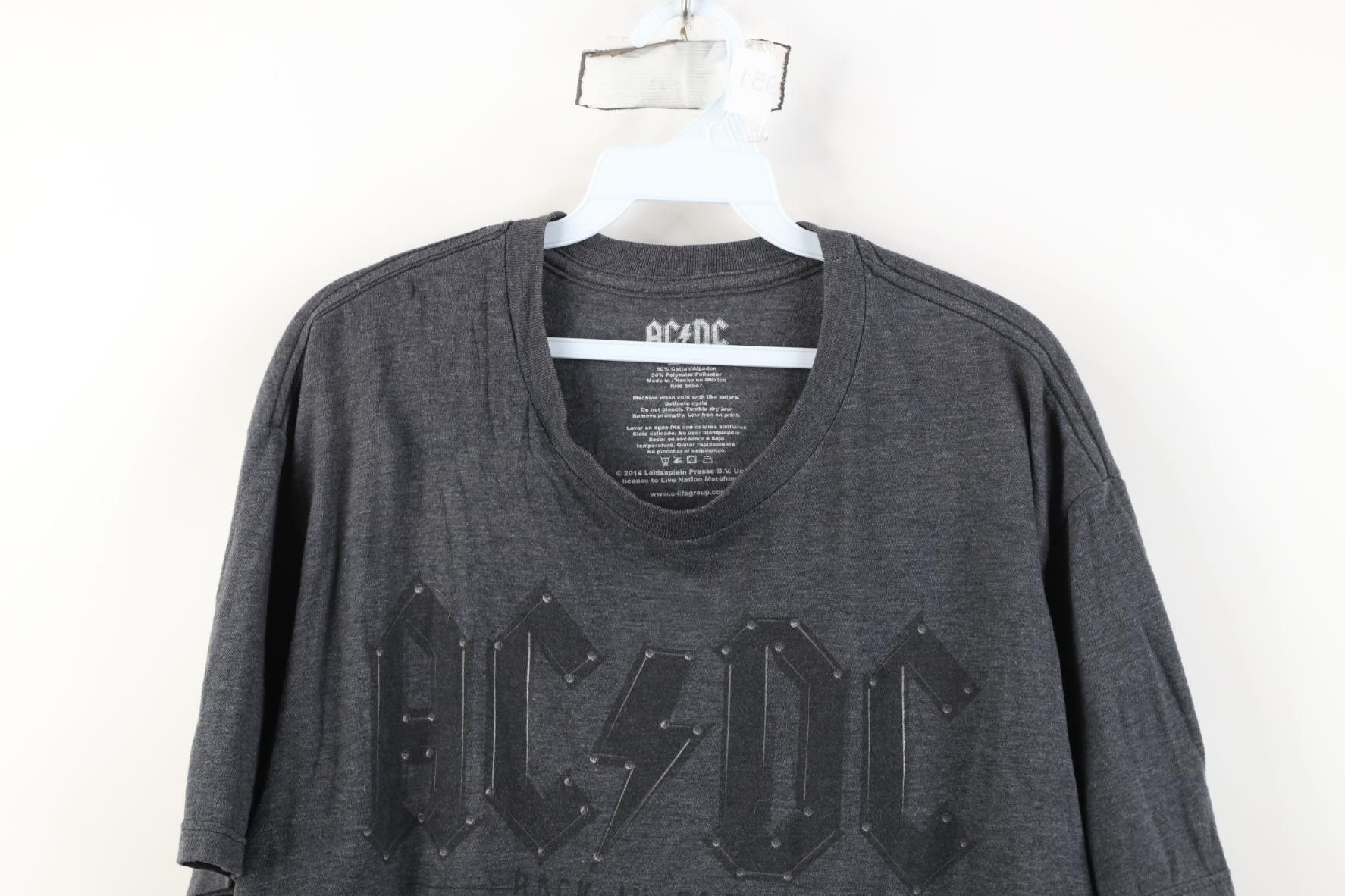 Vintage Retro Y2K Back In Black Tour ACDC Band Short Sleeve T-Shirt Size US L / EU 52-54 / 3 - 2 Thumbnail