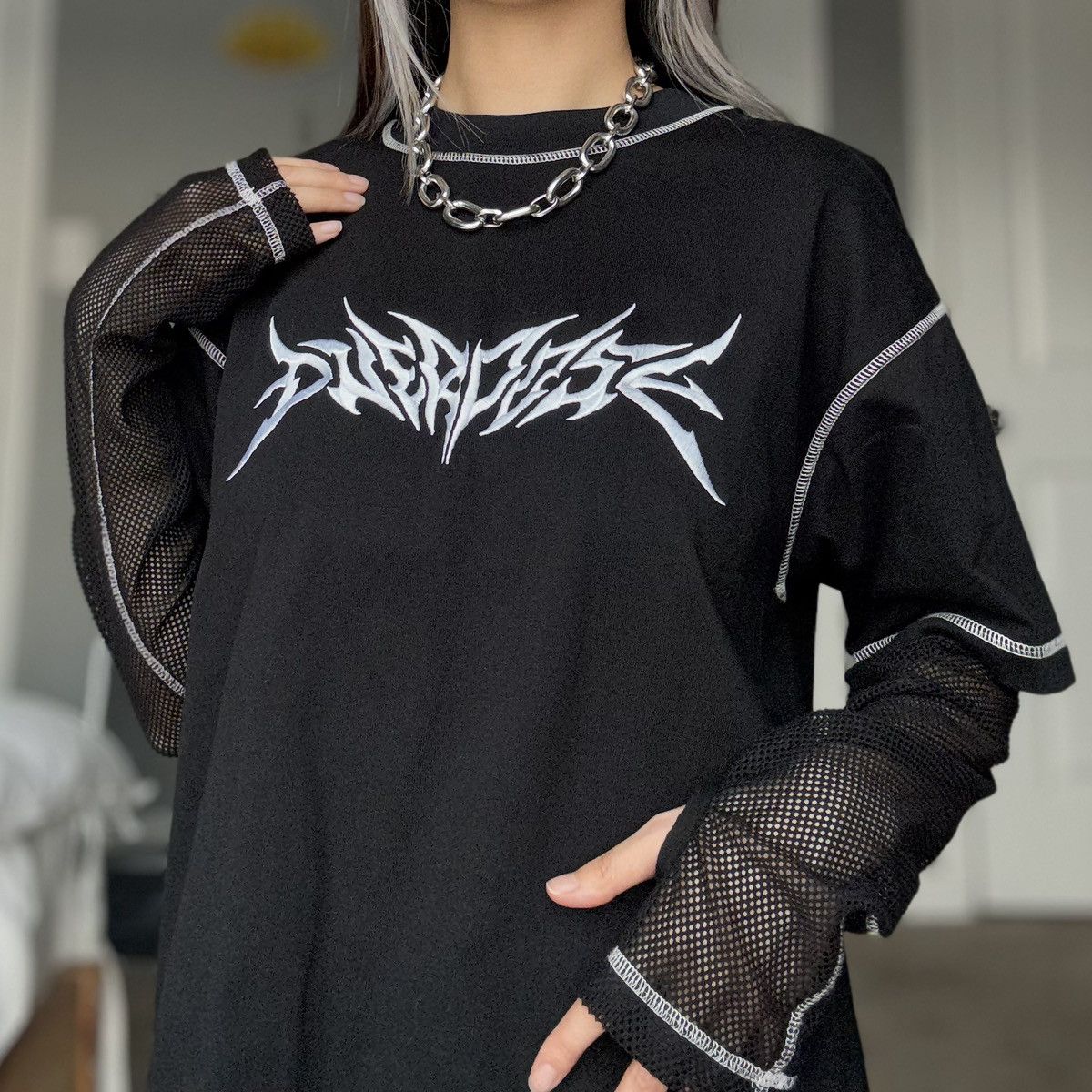 Other OVERDOSE Layered Heavy Metal Mesh Longsleeve Size US L / EU 52-54 / 3 - 6 Thumbnail