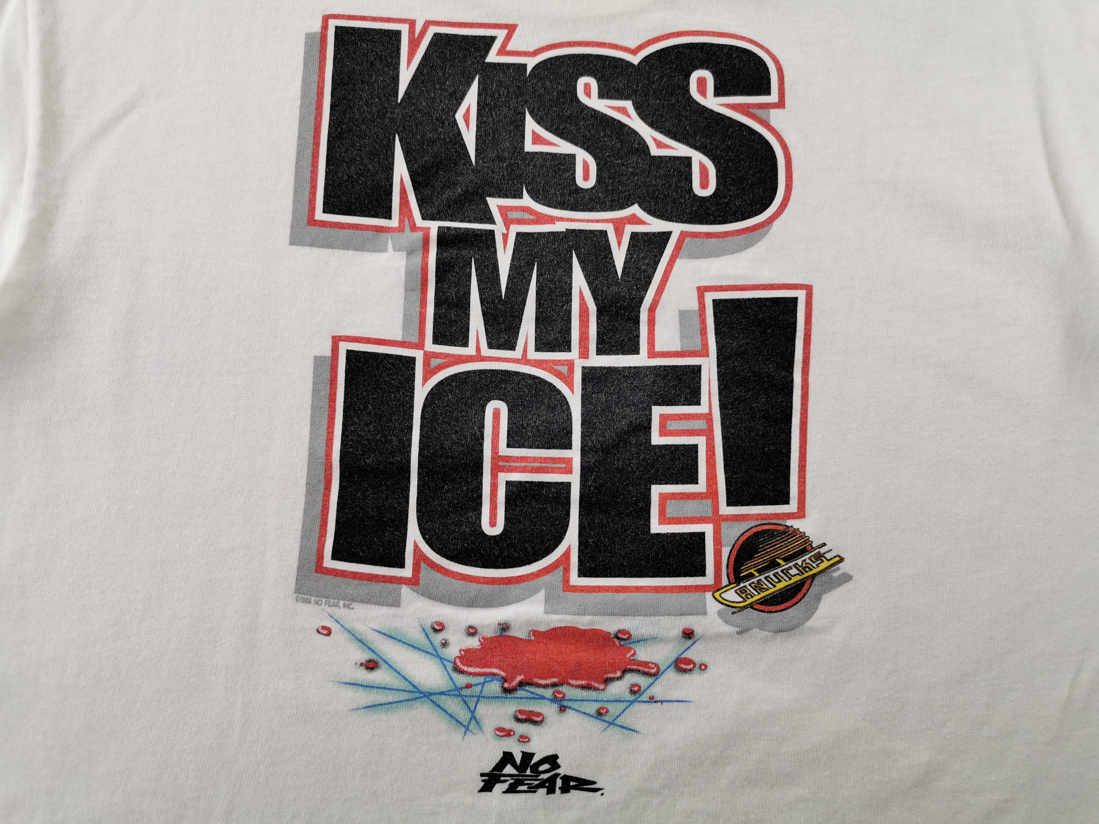No Fear Vintage 90's No Fear "Kiss My Ice" Big Logo Skate Tee Size US M / EU 48-50 / 2 - 5 Thumbnail