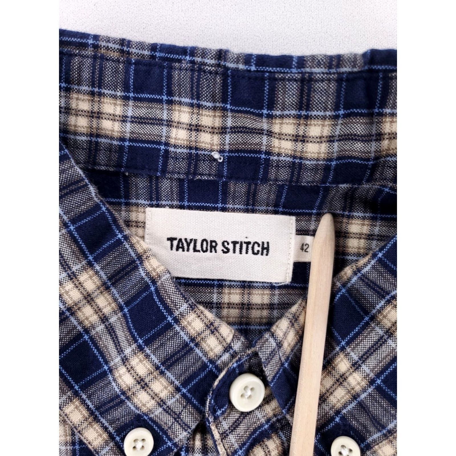 Taylor Stitch Taylor Stitch Button-Down Shirt Mens 42 Long Sleeve Plaid Blue Brown Multicolor Button-Up Shirt Comfort Fit Size US XL / EU 56 / 4 - 2 Thumbnail