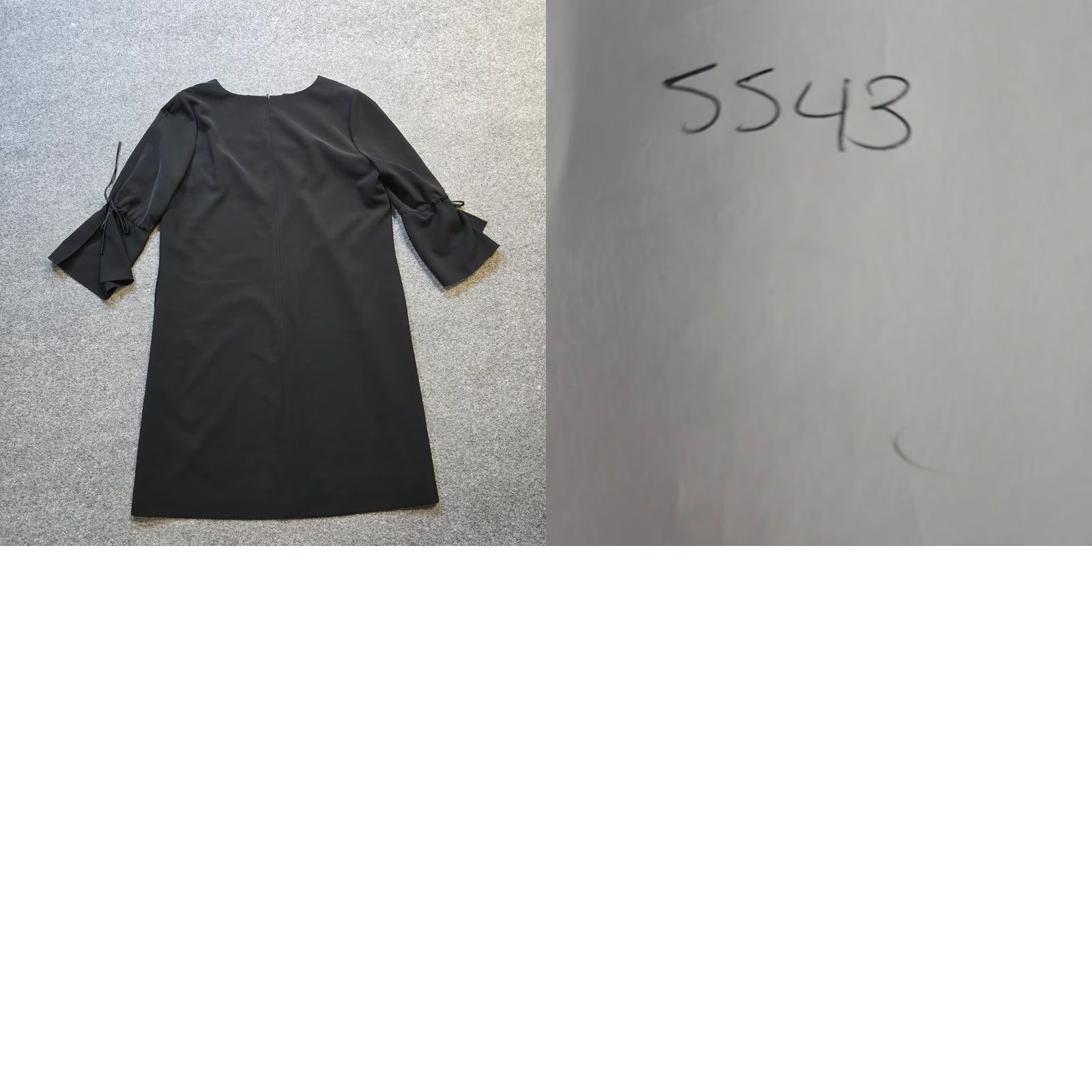 Bell Lafayette 148 New York Dress Womens XL Black Bell Sleeve Shift Sheath Minimalist Career Size XL / US 12-14 / IT 48-50 - 8 Thumbnail