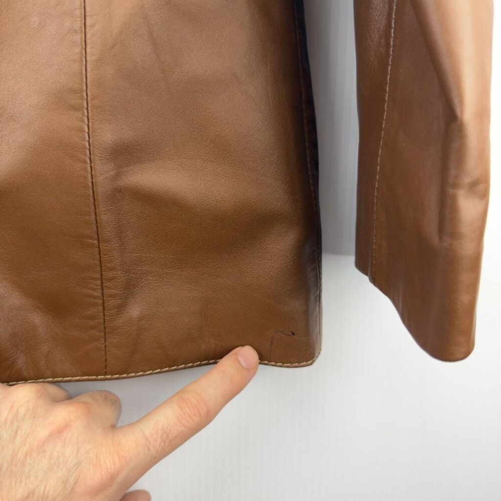 Vintage VTG LEATHER Western Set Brown Blazer Jacket Pants sz 6 - 8 Size M / US 6-8 / IT 42-44 - 16 Thumbnail