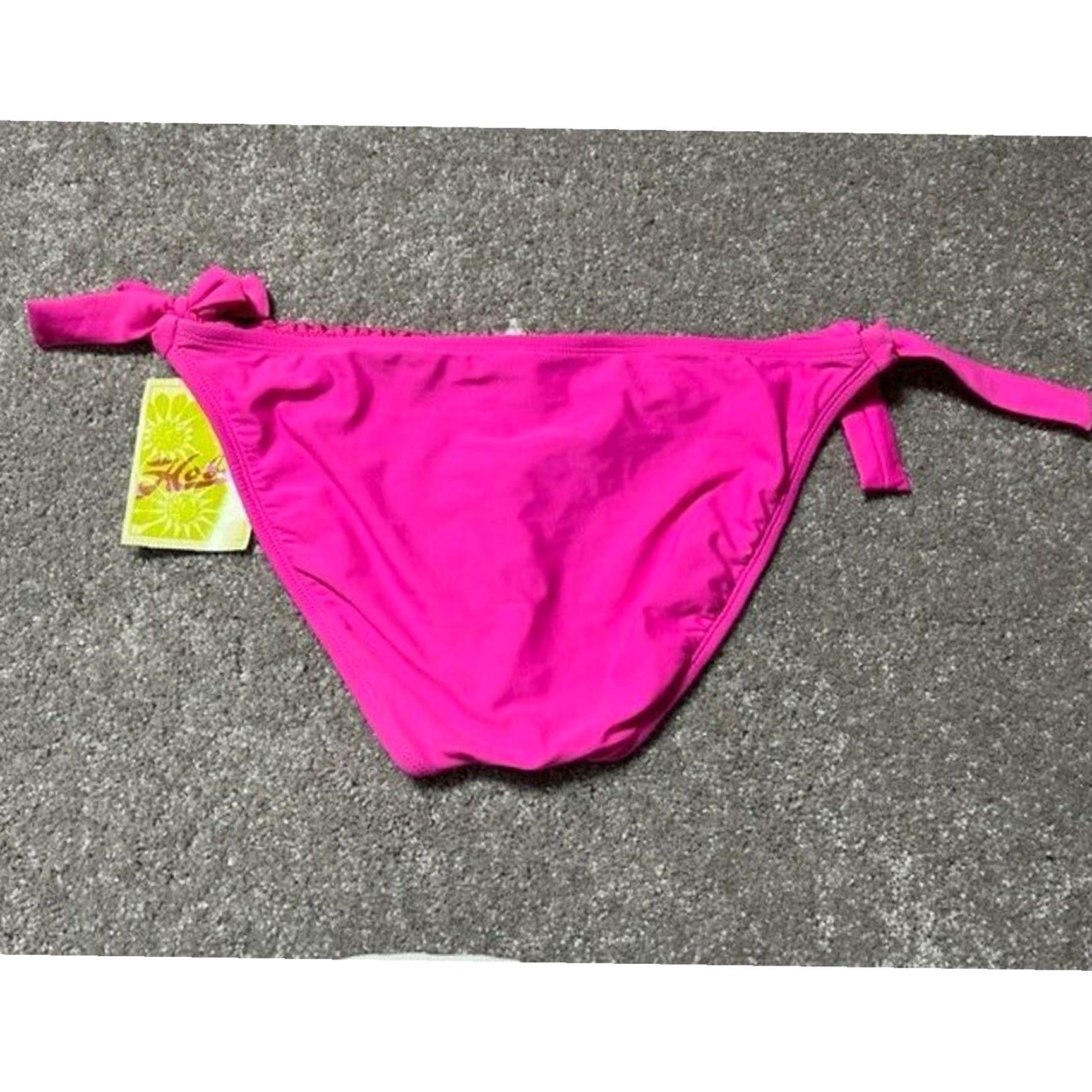 Vintage Hobie Cheeky Bikini Swim Bottom XL Hot Pink Sporty Women Regular Nylon Blend Solid Size 40" / US 18 - 2 Thumbnail