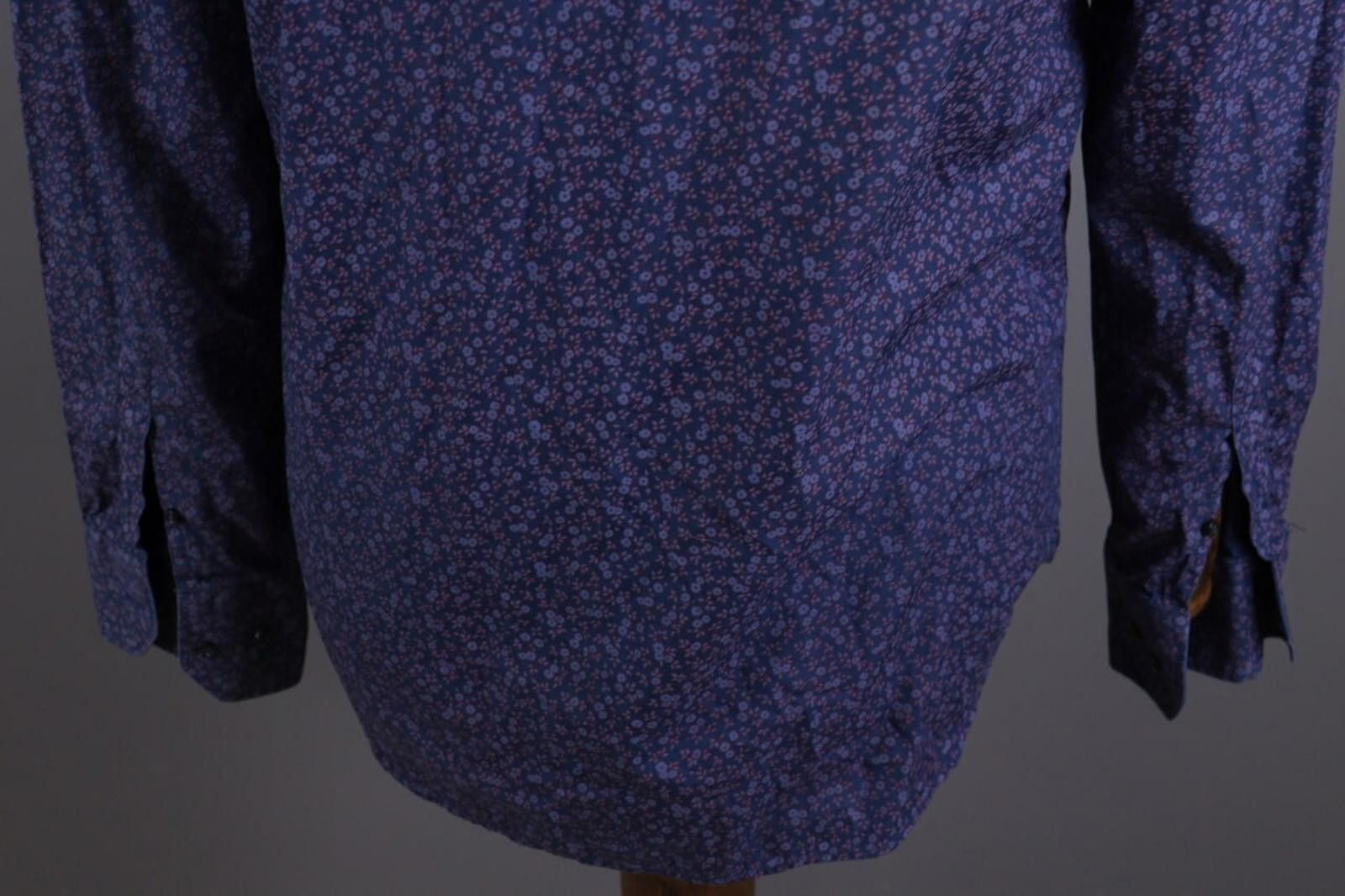 Designer Camiceria Partenopea Blue Floral Dress Shirt Size L Size US L / EU 52-54 / 3 - 11 Thumbnail