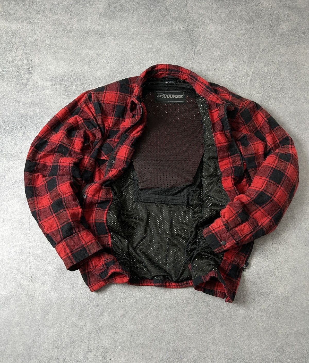 Vintage Course flannel moto biker jacket mens sizi Xl Size US XL / EU 56 / 4 - 2 Thumbnail