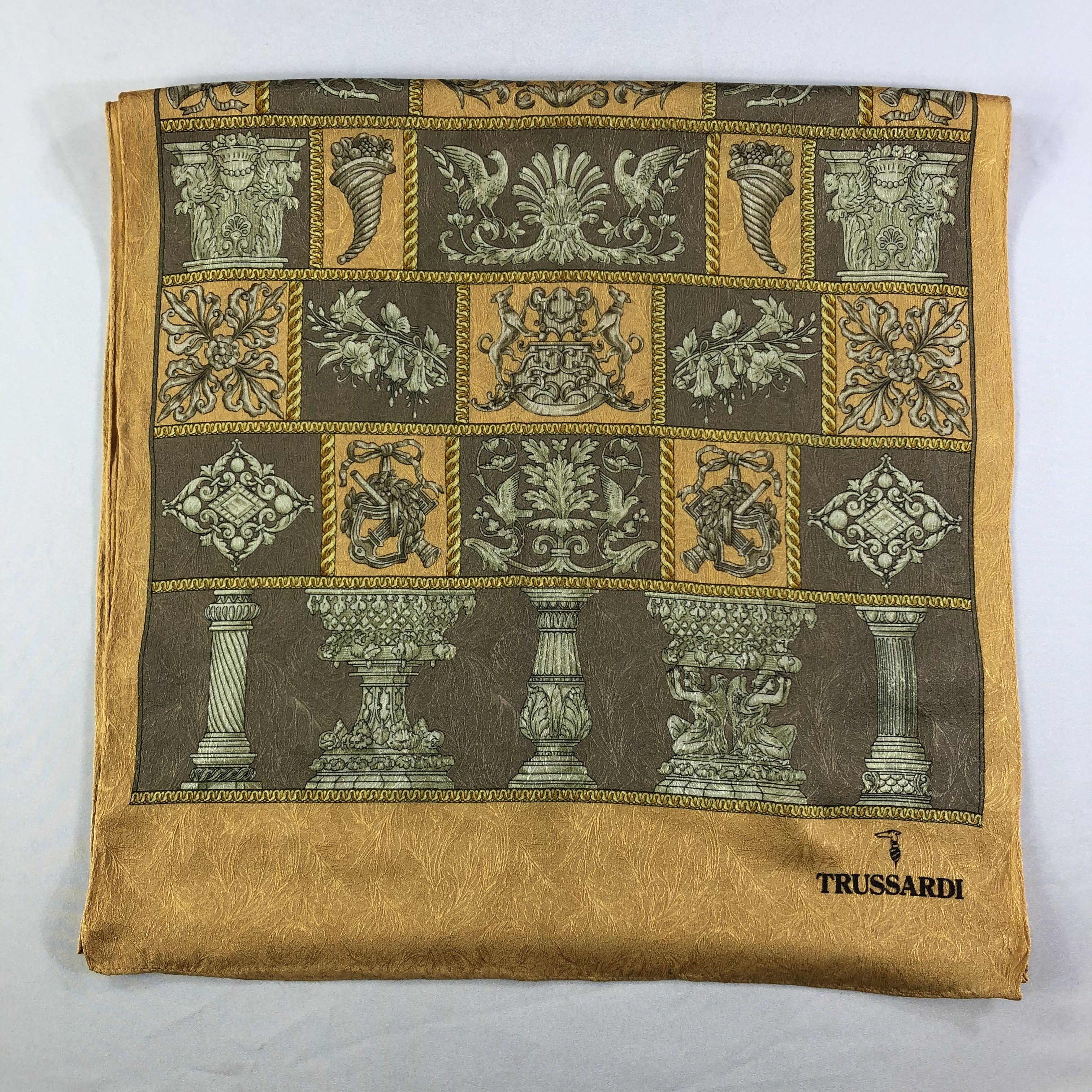 Trussardi × Vintage Vintage Trussardi Silk Scarf Size ONE SIZE - 2 Thumbnail