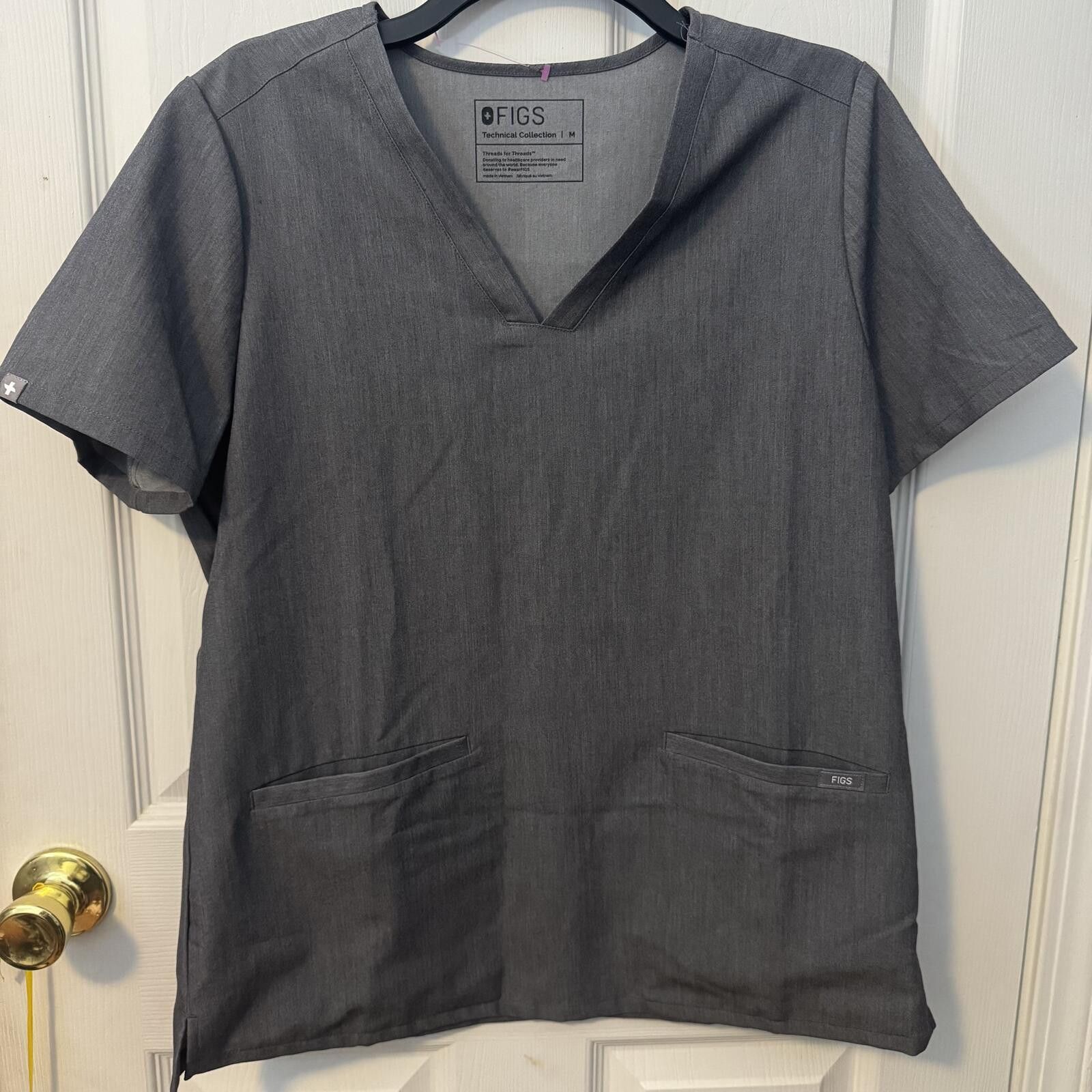 Eileen Fisher FIGS Technical Collection Gray Scrub Top Size Medium Size ONE SIZE - 1 Thumbnail