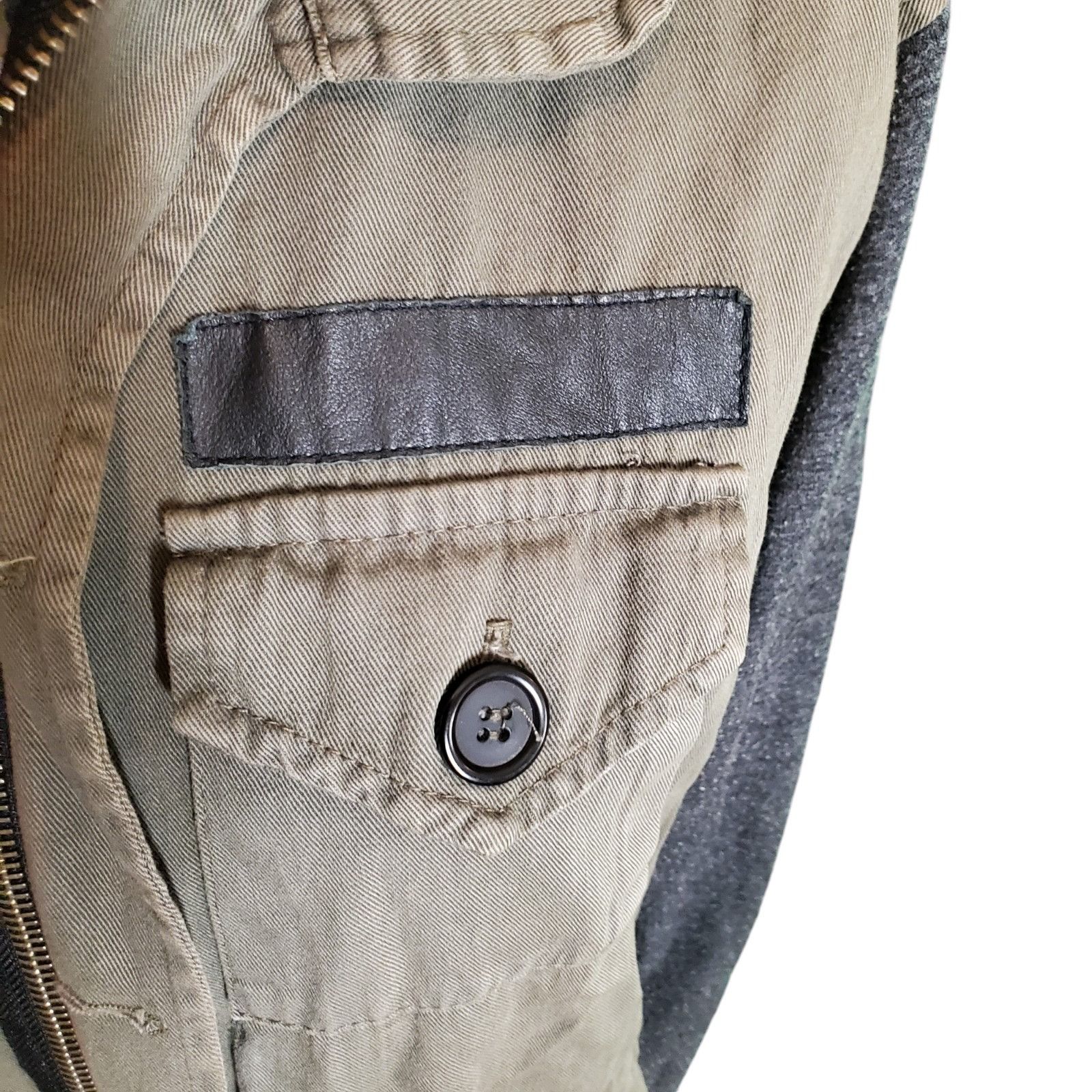 Anthropologie John Eshaya Cargo Utility Jacket Hooded Jacket Olive Green S Size M / US 6-8 / IT 42-44 - 2 Thumbnail