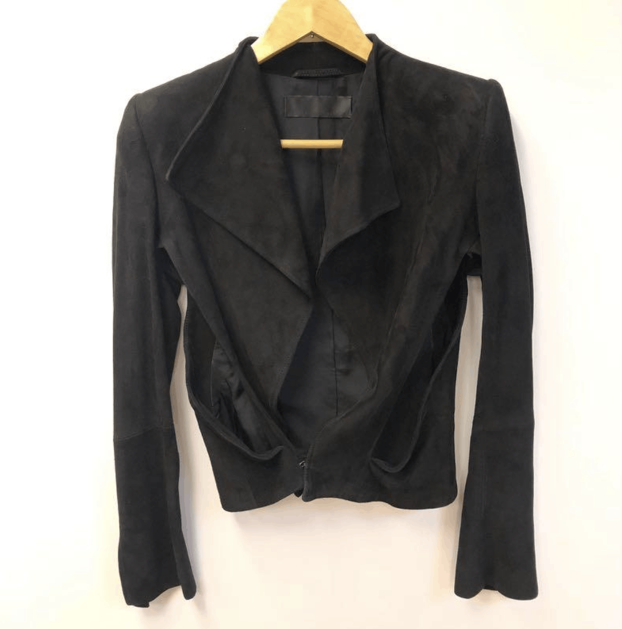 Haider Ackermann Haider Ackermann Black Leather Jacket Size US XXS / EU 40 - 1 Thumbnail