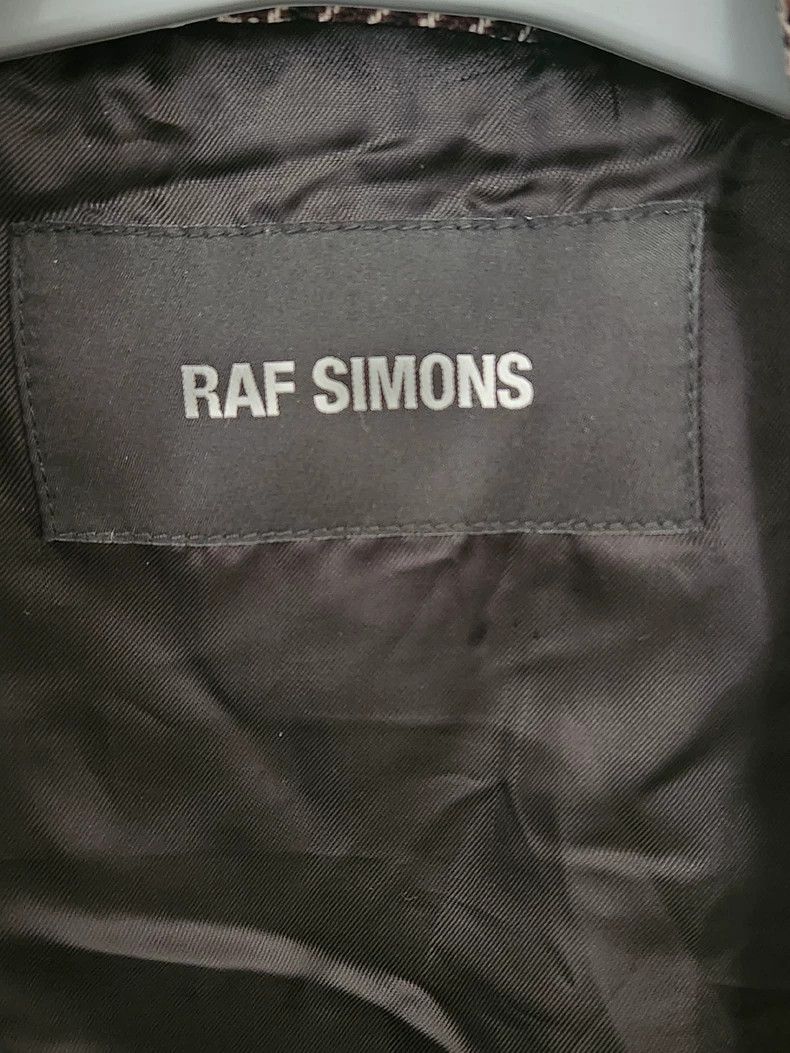 Raf Simons 17ss checkered wool coat