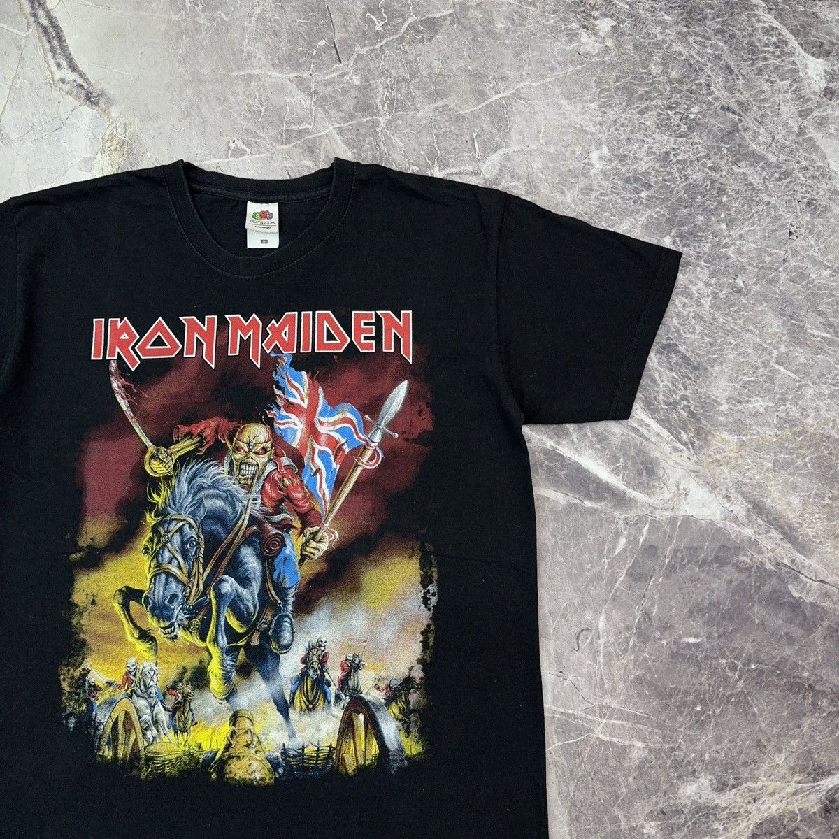 Band Tees × Vintage Vintage 00s Iron Maiden Trooper Skeleton Heavy Metal Rock Size US M / EU 48-50 / 2 - 9 Thumbnail
