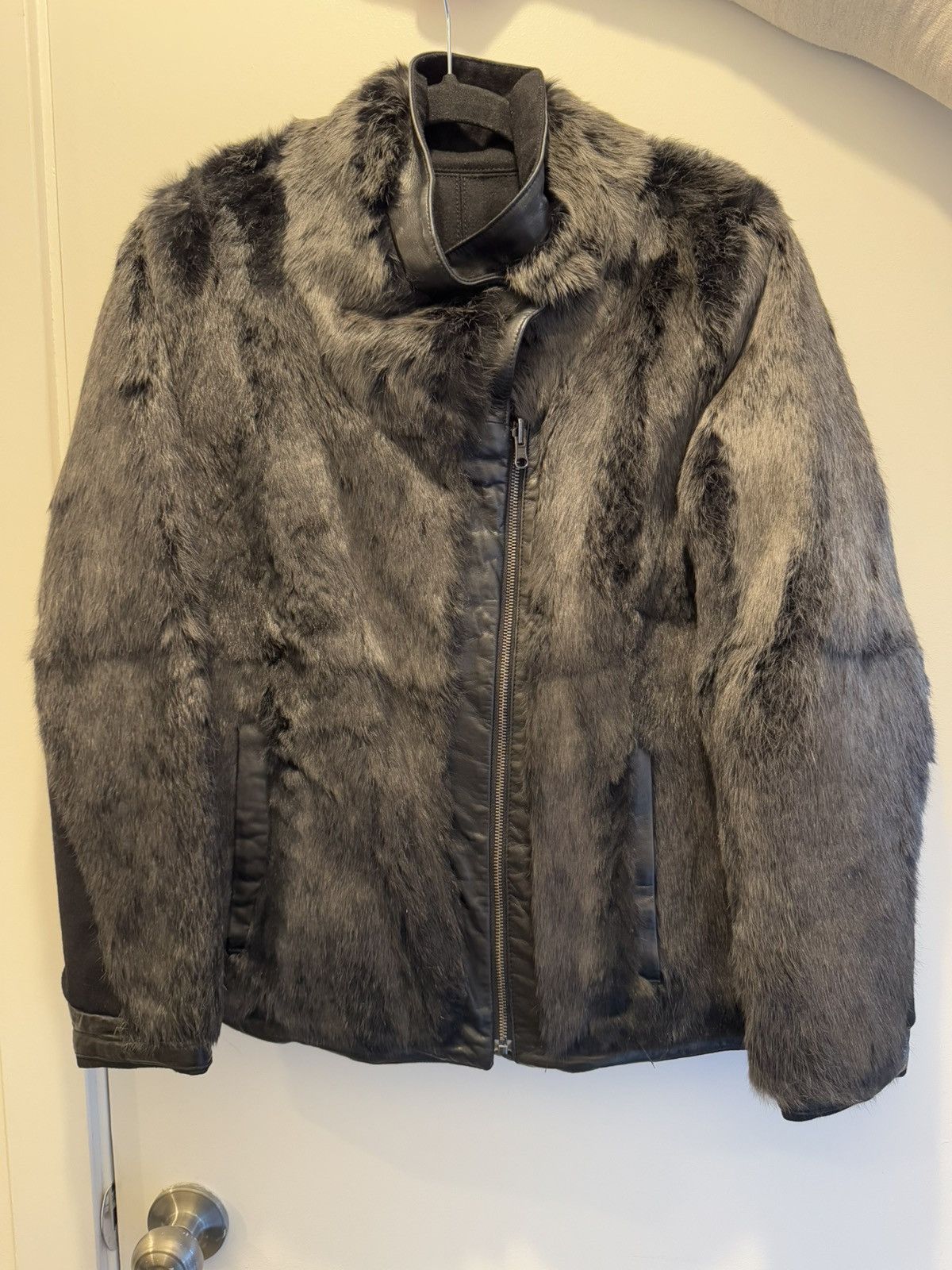 Helmut Lang Wool and Rabbit fur jacket Size S / US 4 / IT 40 - 1 Thumbnail