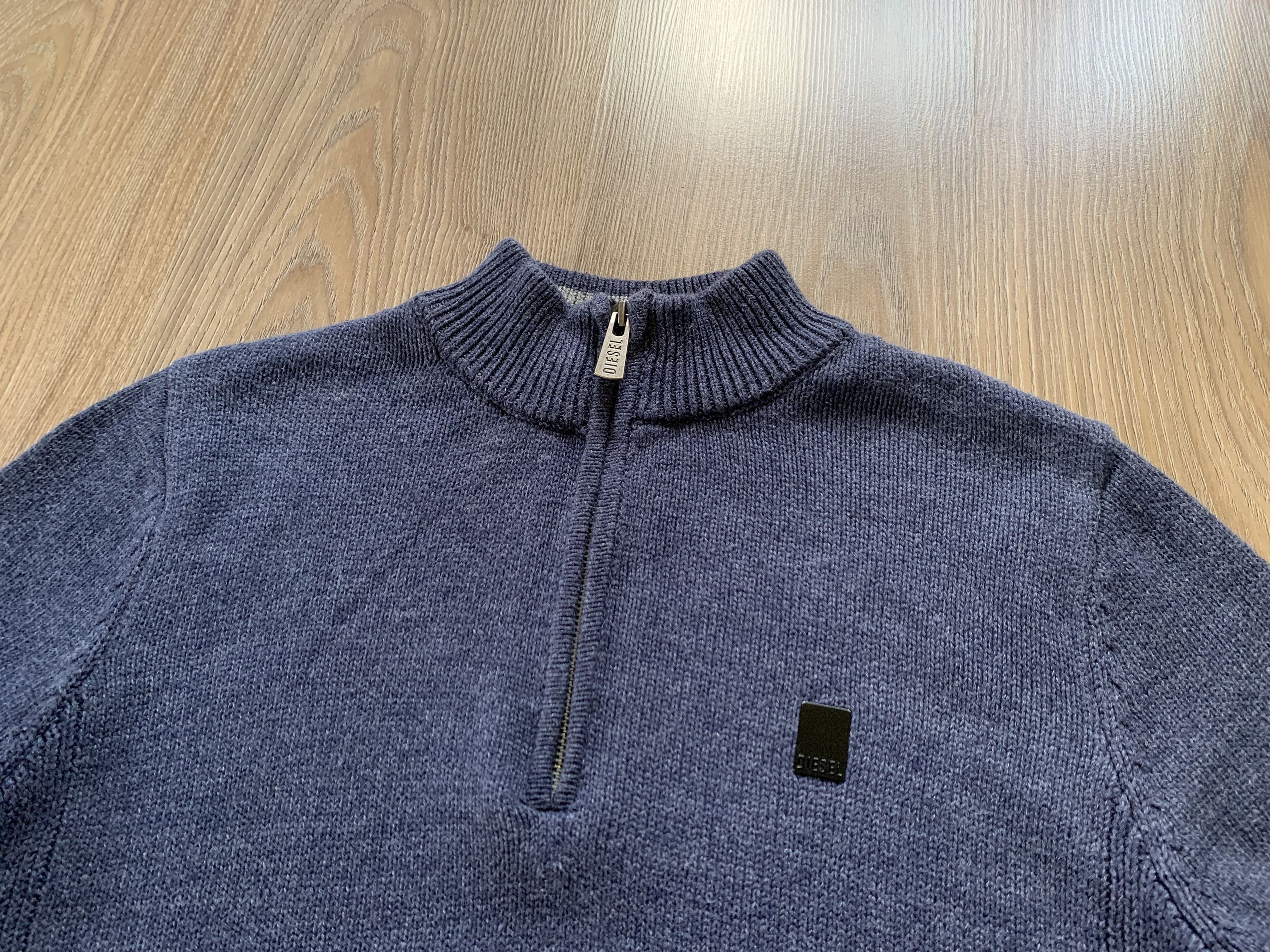Diesel Diesel Blue Zip Knited Sweater Size US S / EU 44-46 / 1 - 4 Thumbnail