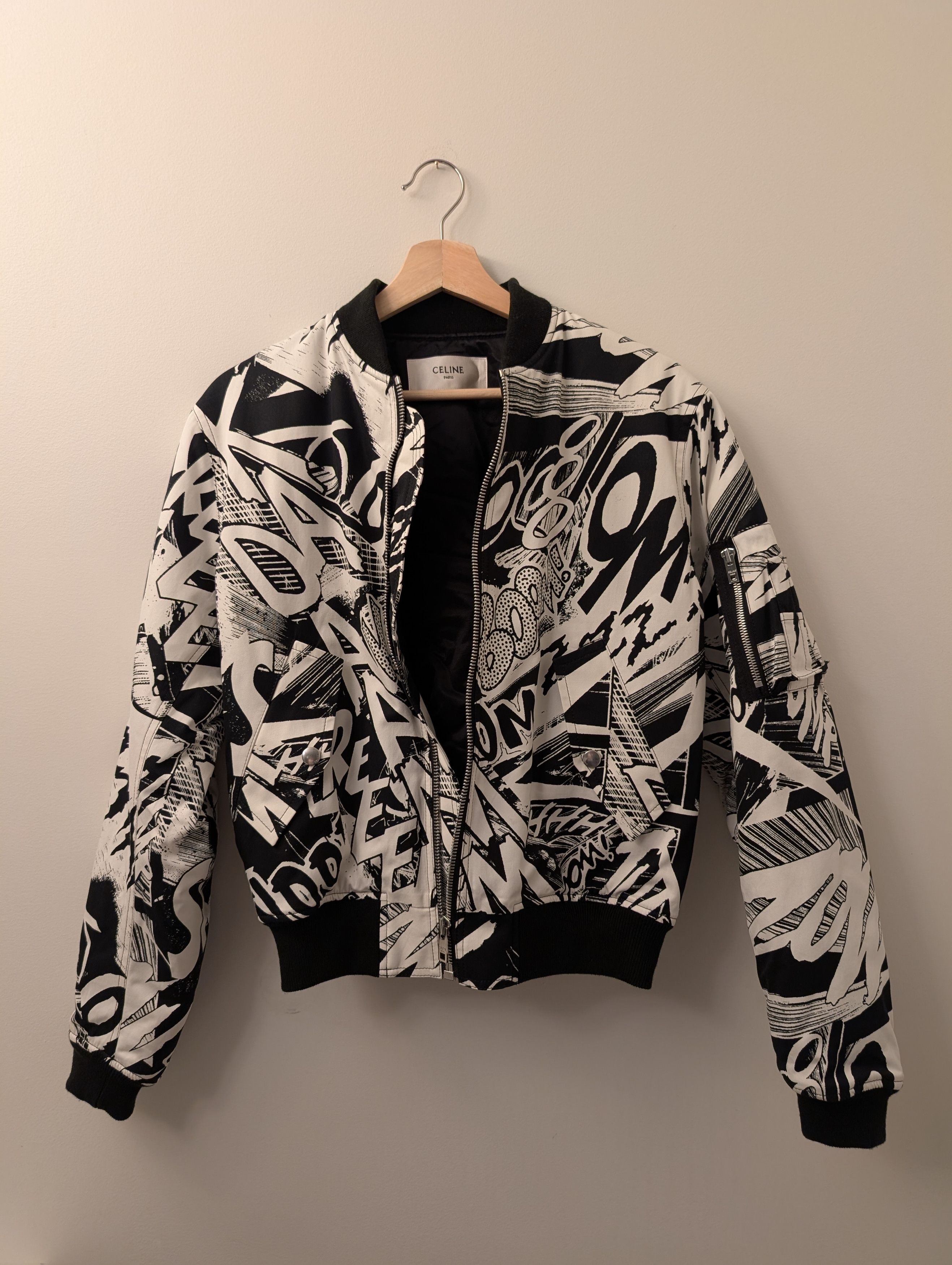 Celine × Hedi Slimane Hedi Era - Celine x Christian Marclay Bomber Jacket Size US S / EU 44-46 / 1 - 2 Thumbnail