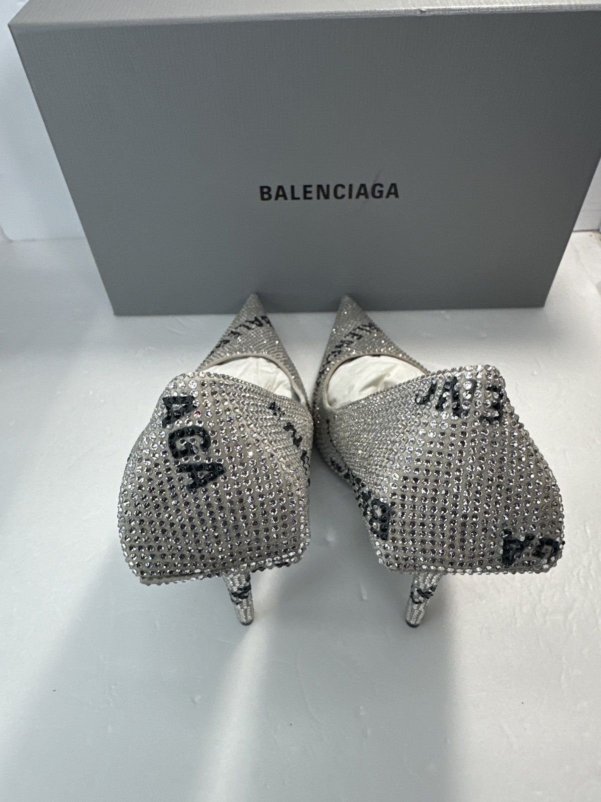 Balenciaga BALENCIAGA Square Knife embellished pumps Size US 9 / IT 39 - 7 Thumbnail