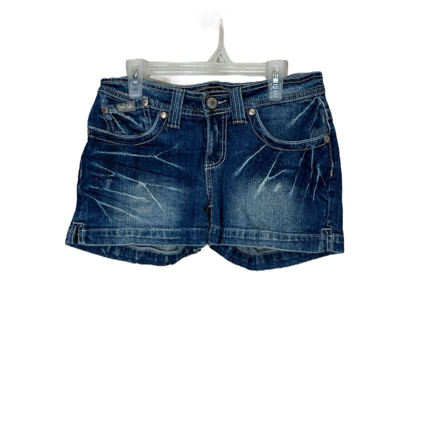 Other Cruel Girl Y2K Leslie Low Rise Denim Shorts Size 1 Size 29" - 1 Thumbnail