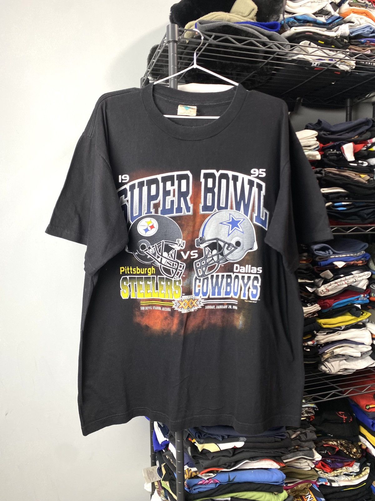 Other Vintage 1995 Salem Super Bowl Steelers Cowboys T Shirt NFL Size US L / EU 52-54 / 3 - 1 Thumbnail