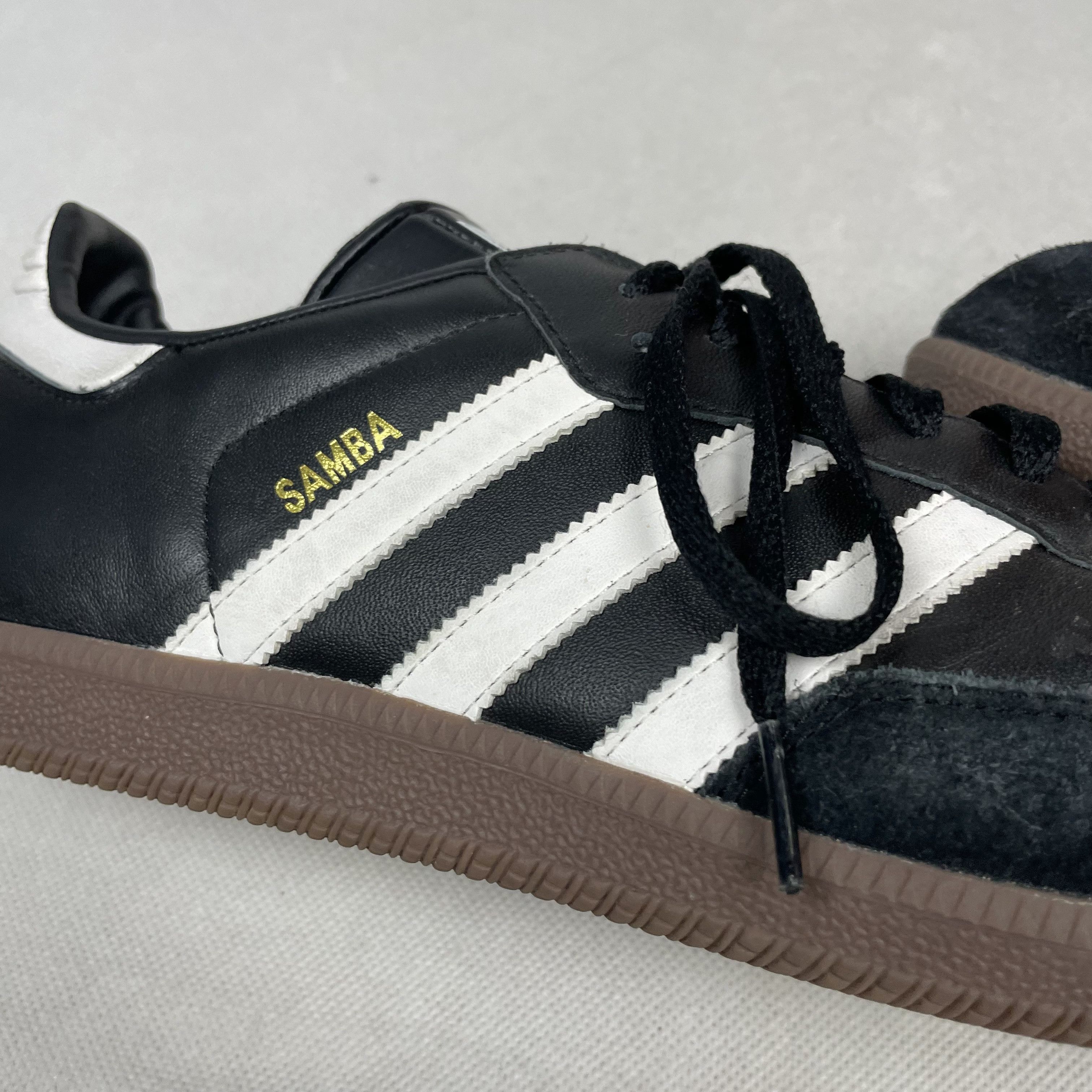 Adidas Adidas Samba 019000 Men Black White Leather Sneaker Shoes 12 Size US 12 / EU 45 - 6 Thumbnail