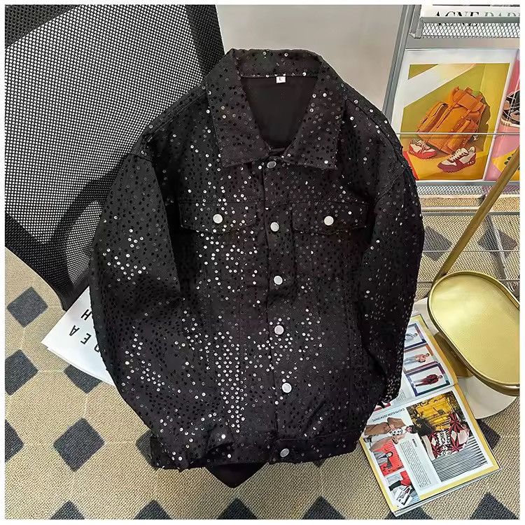 Japanese Brand Black Party Shiny Jacket Size US L / EU 52-54 / 3 - 8 Thumbnail