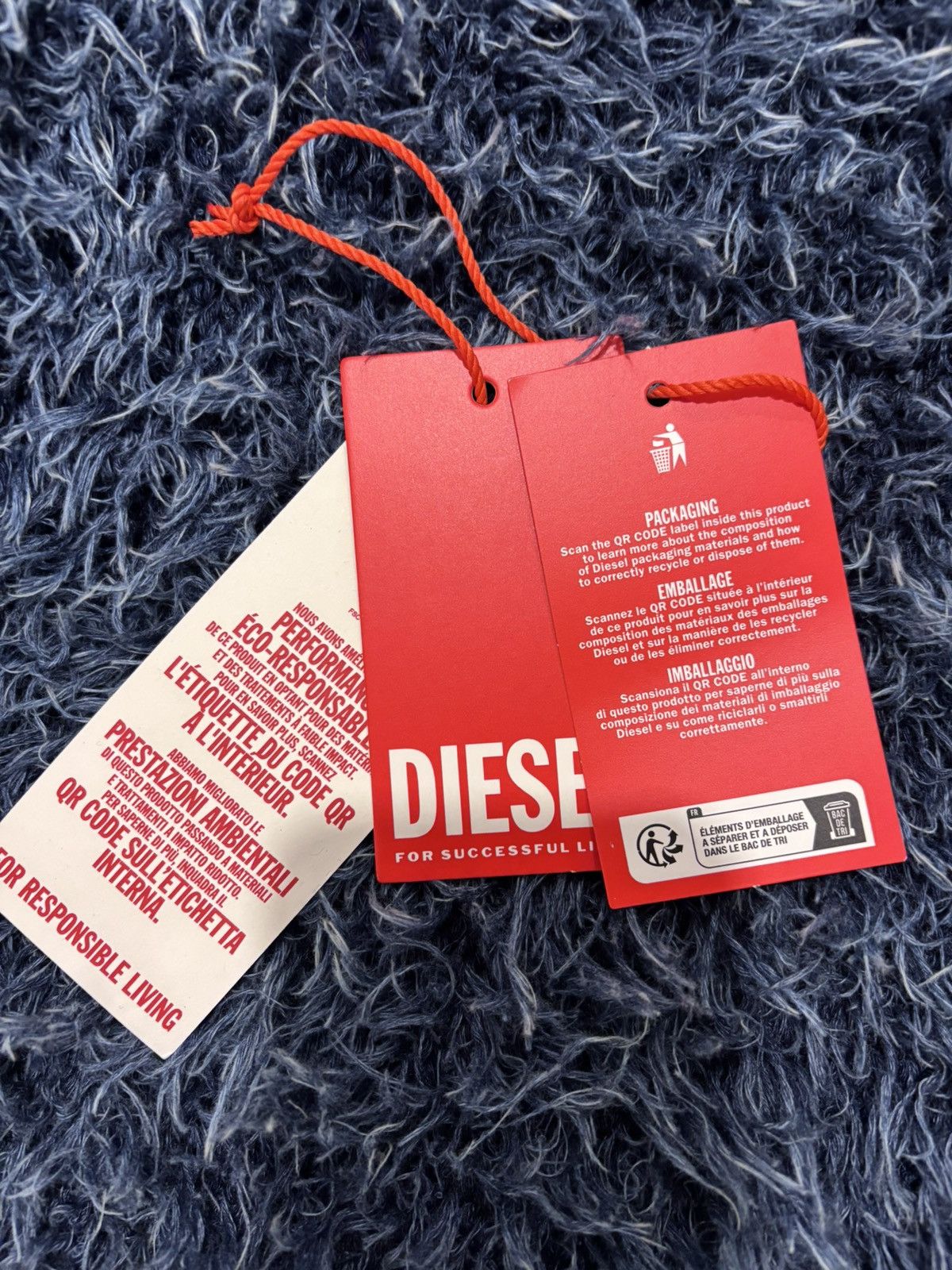Diesel DIESEL Blue & Yellow K-Damon Sweater Size US L / EU 52-54 / 3 - 13 Thumbnail