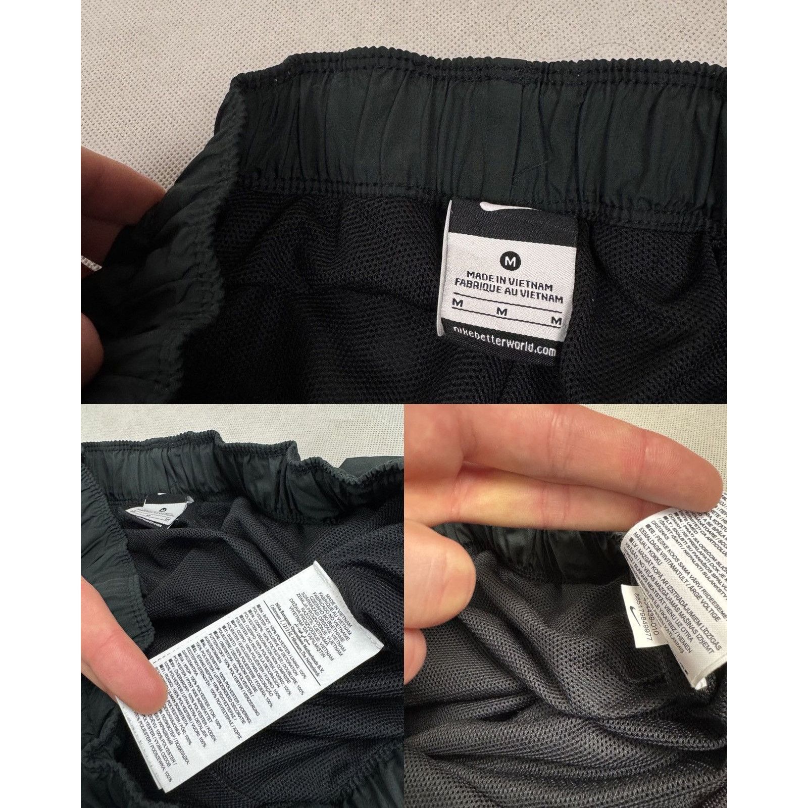 Nike Nike Black Swoosh Mesh Lined Straight Leg Track Pant M Size 30" / US 8 / IT 44 - 2 Thumbnail