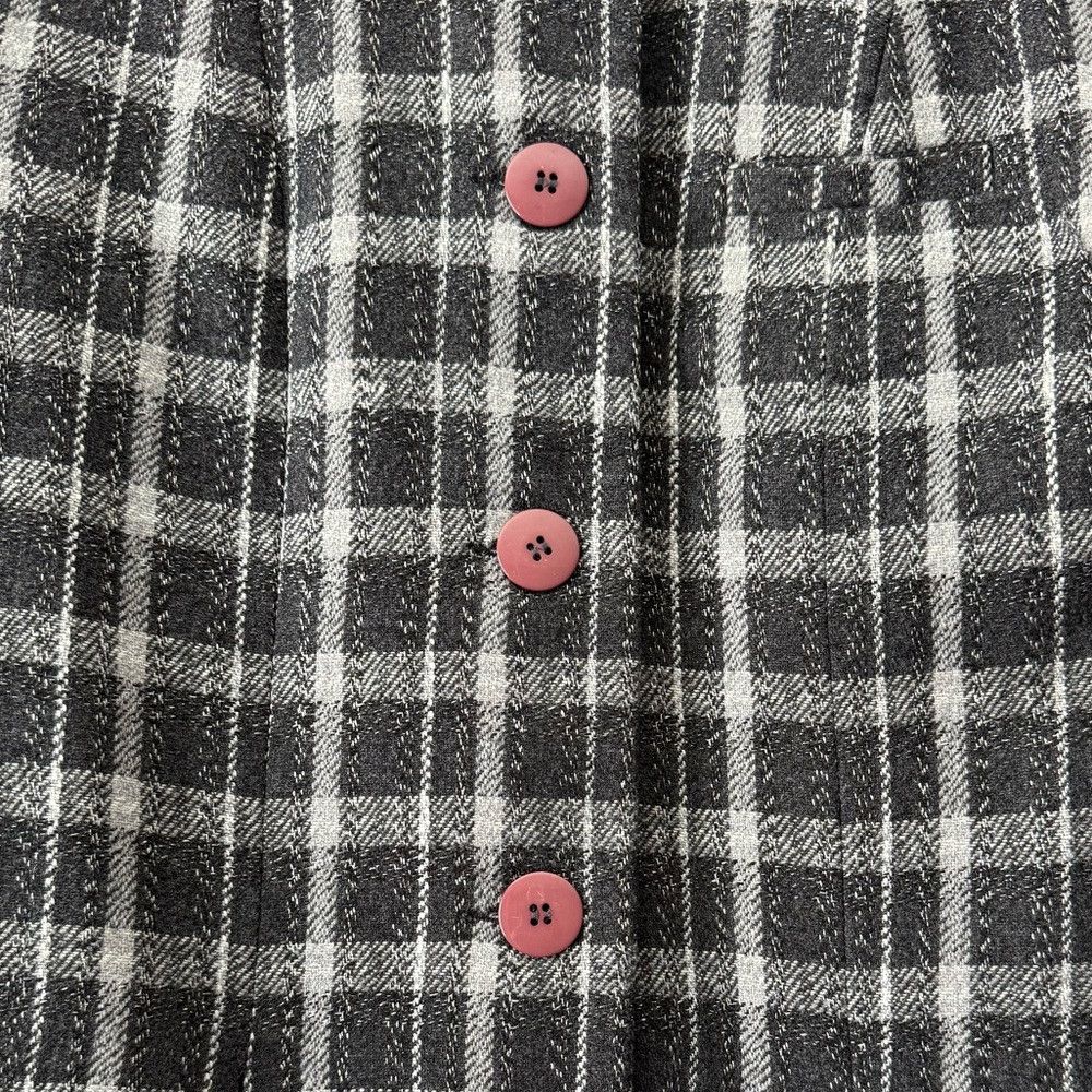 Other Vintage Bagatelle Black and Gray Plaid Wool Blazer With Pink Size L / US 10 / IT 46 - 4 Thumbnail