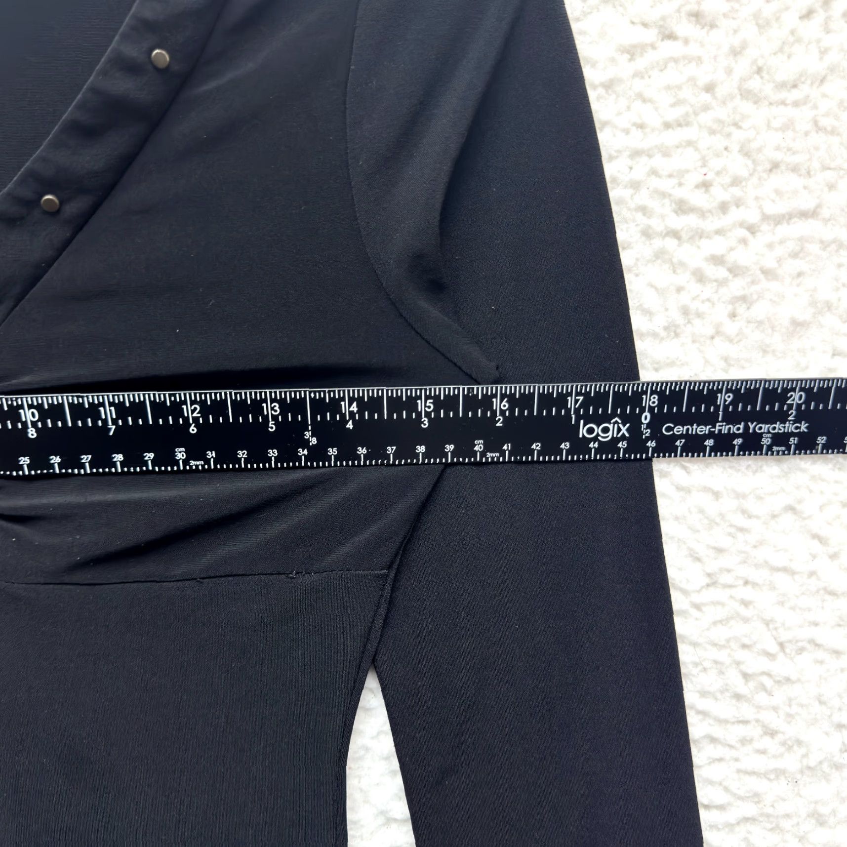 Vintage VINTAGE 90s Y2K Topia Shirt M Black Boho Grunge Whimsigoth Slinky Stretch Modern Vintage Top M Black Whimsigoth Grunge Shirt Size M / US 6-8 / IT 42-44 - 6 Thumbnail