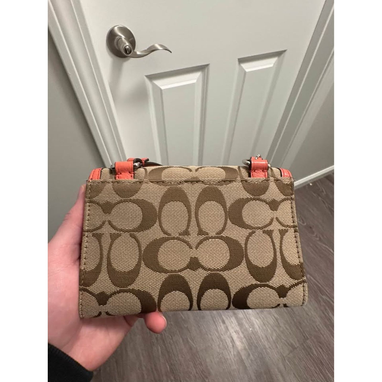 Coach Rare Coach Signature C Canvas Leather Handbag Size ONE SIZE - 4 Thumbnail