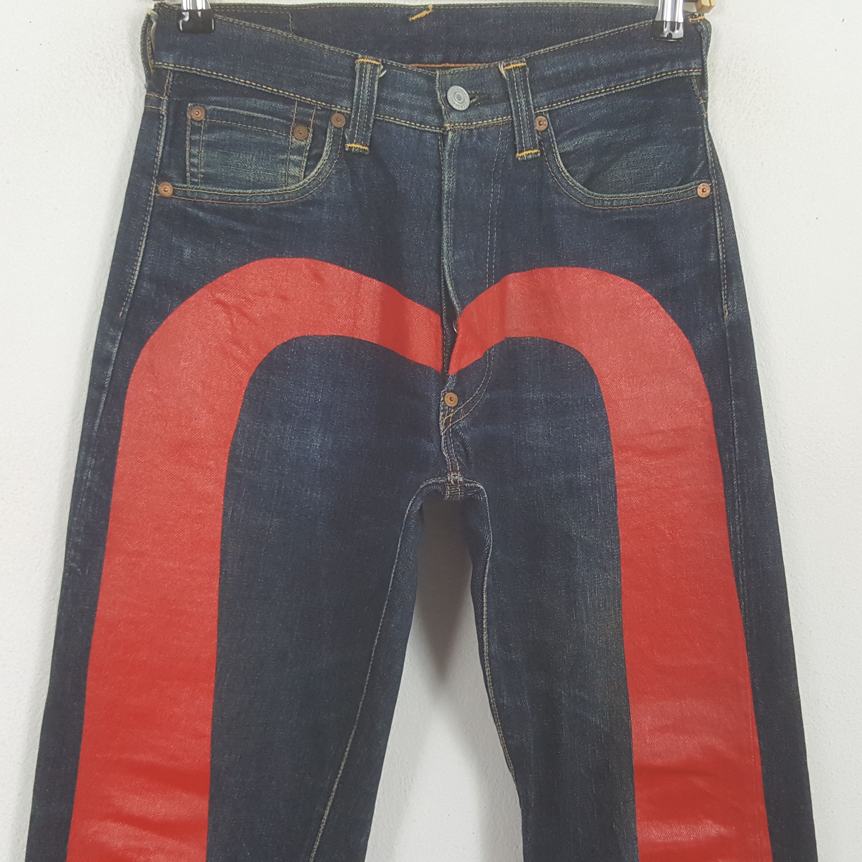 Evisu × Japanese Brand × Vintage Vintage Evisu Japanese Brand Daicock Custom Art Denim Jeans Size US 27 - 2 Thumbnail