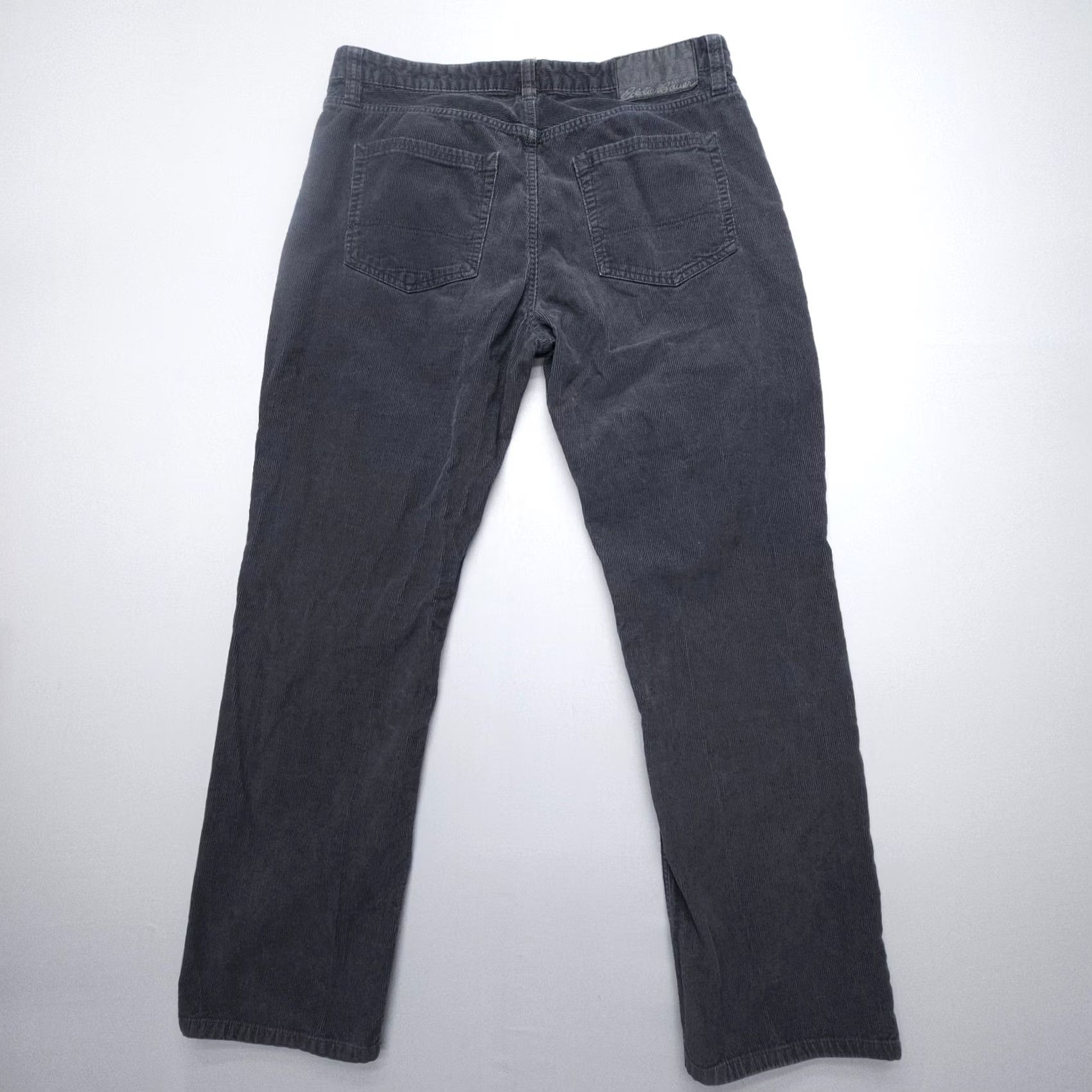 Eddie Bauer Eddie Bauer Mens Gray Straight Corduroy Pants 38 x 32 (Actual 36 x 31") Regular Chino Casual Pants Size US 38 / EU 54 - 2 Thumbnail