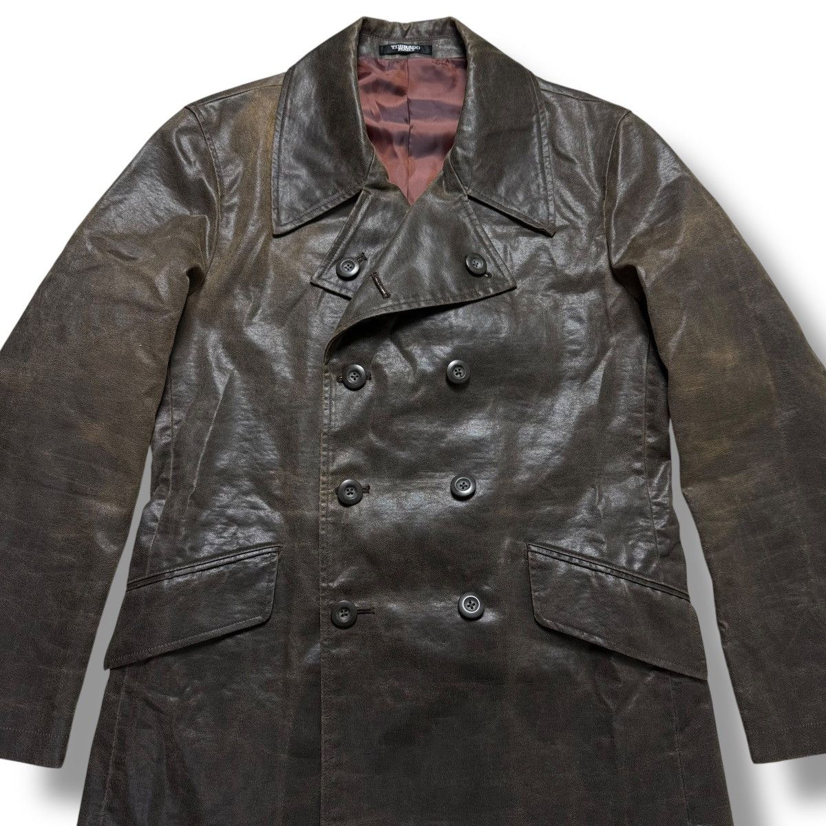 Tornado Mart Tornado Mart Sheep Leather Trench Coat Jacket Size US XL / EU 56 / 4 - 2 Thumbnail
