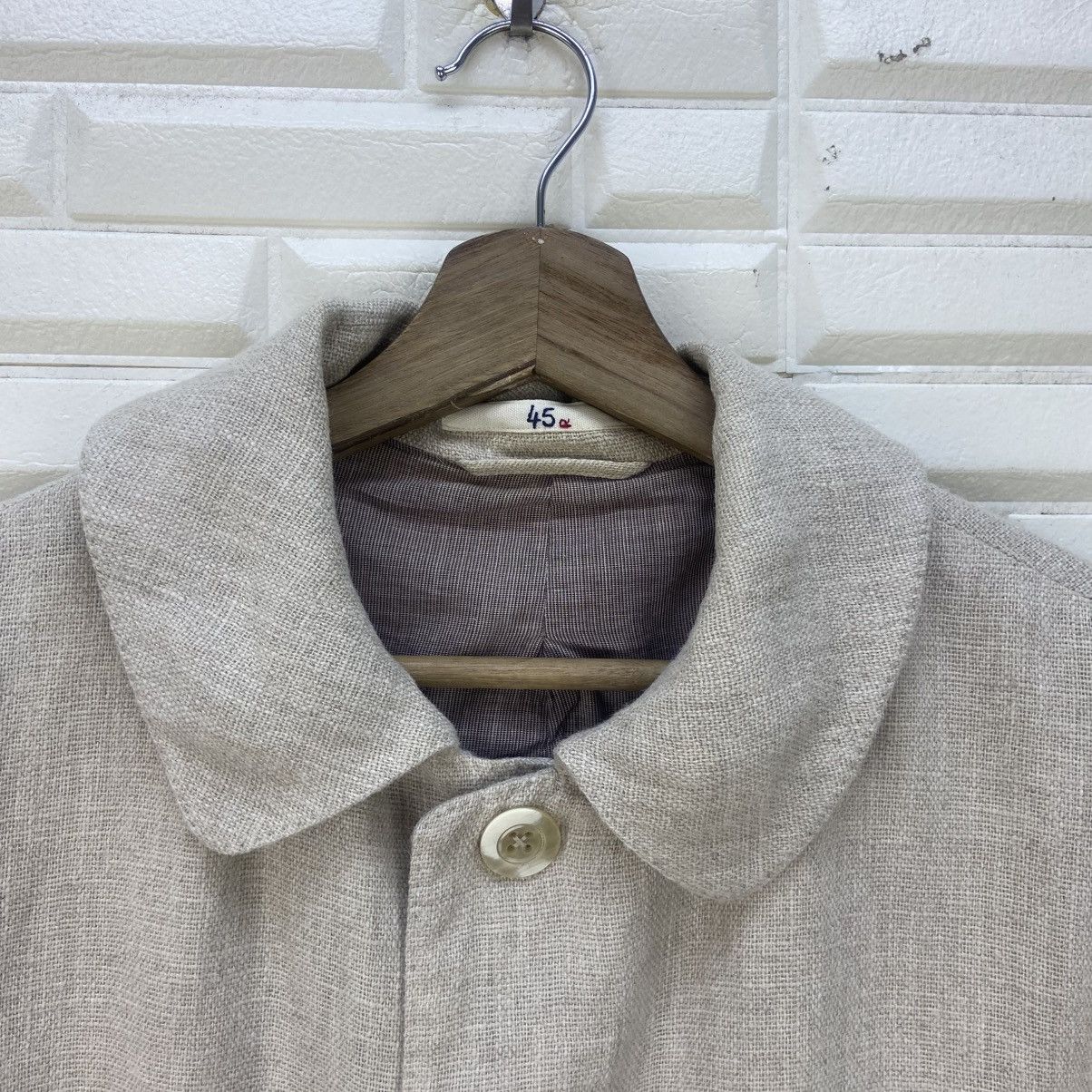 45rpm Vintage 45rpm by Kiro Hirata 100% Linen Long Coat Size US S / EU 44-46 / 1 - 14 Thumbnail