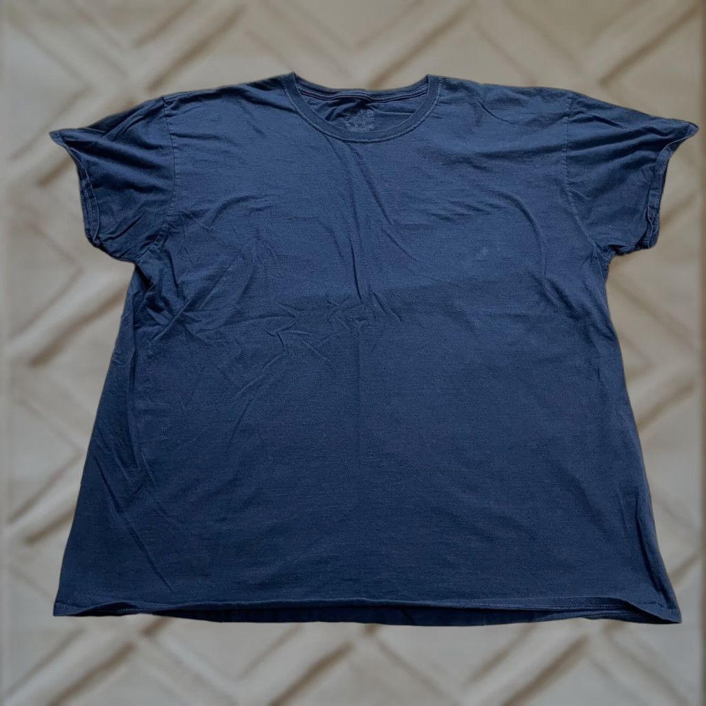Fruit Of The Loom Fruit Of The Loom Basic Crew Neck T-Shirt Mens 2XL Navy Blue Casual Classic Outdoor Cotton Size US XXL / EU 58 / 5 - 1 Thumbnail