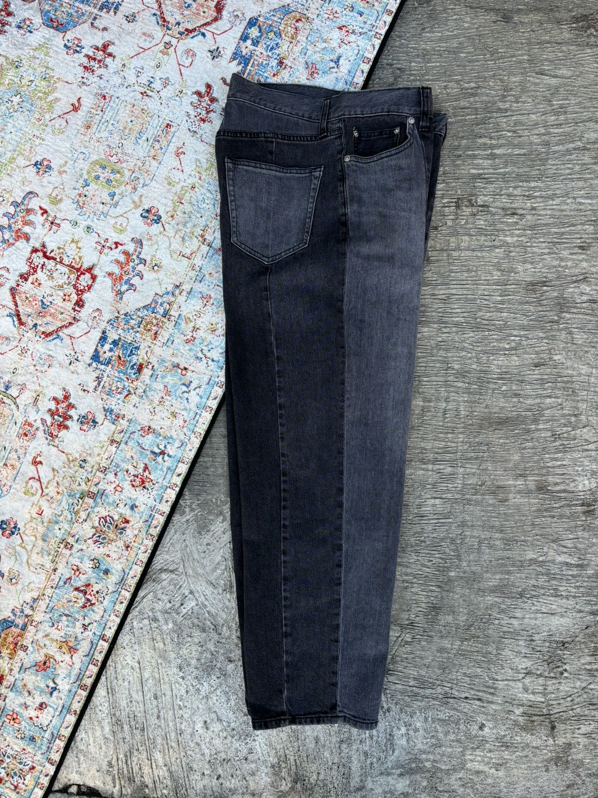 If Six Was Nine × Japanese Brand × RAGEBLUE Color block twotone Rageblue jeans Size US 32 / EU 48 - 5 Thumbnail