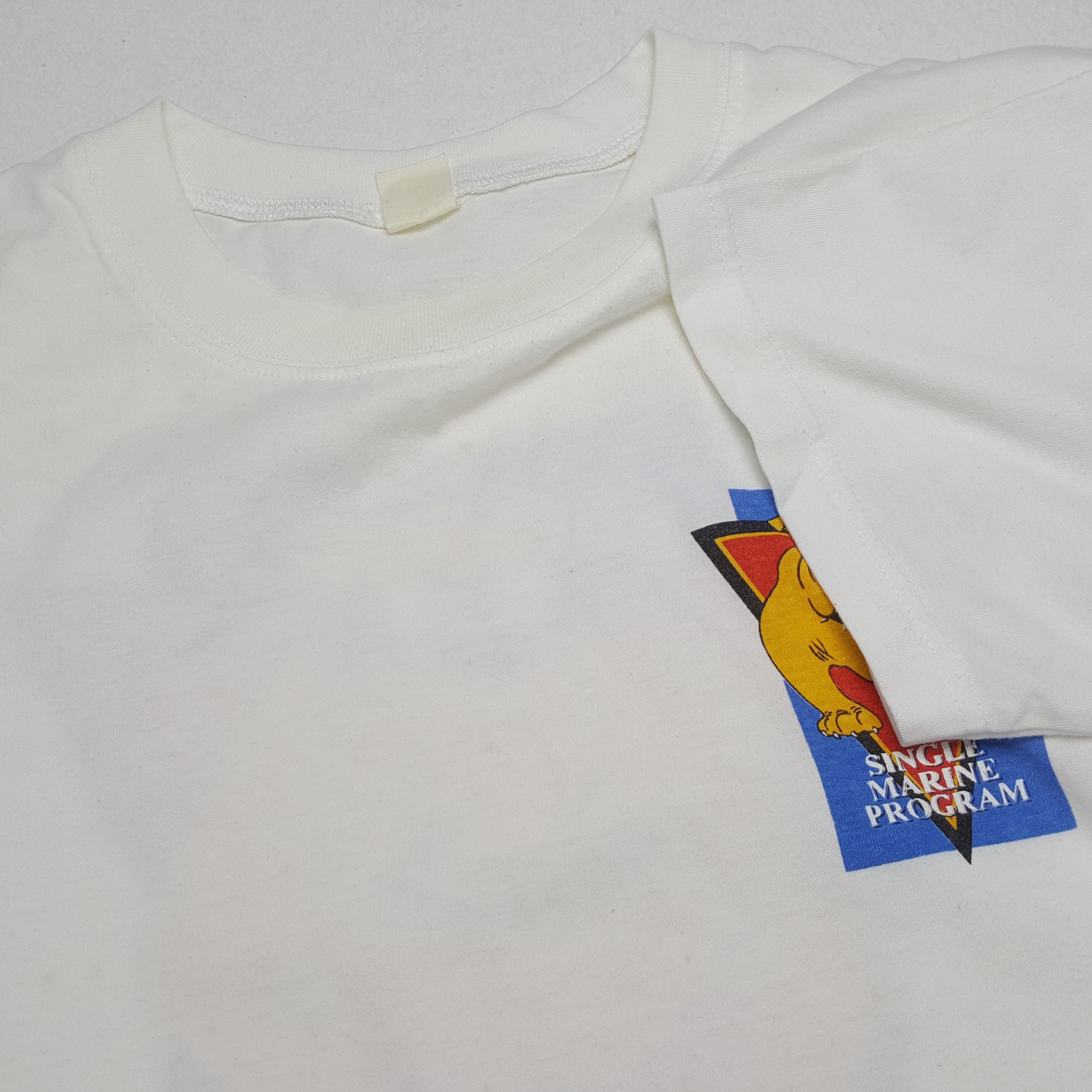 Vintage SINGLE MARINE PROGRAM Backprint Design Vintage Tshirt Size US XL / EU 56 / 4 - 7 Thumbnail
