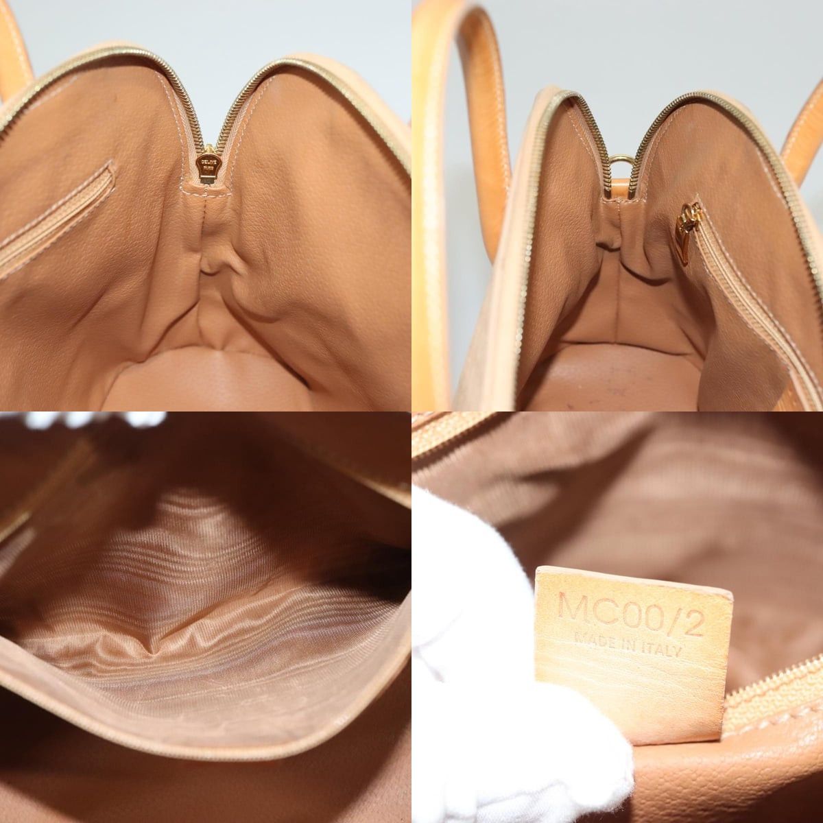 Celine CELINE Macadam Canvas Hand Bag Pvc Leather Beige Size ONE SIZE - 12 Thumbnail